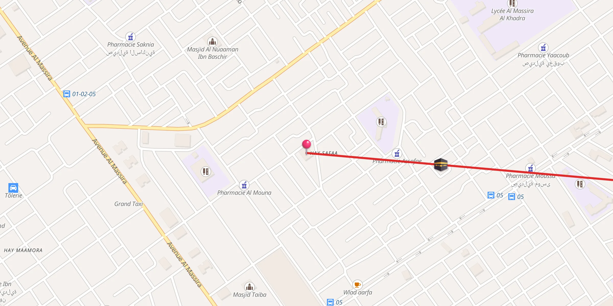Carte de localisation : Masjid Hay Safaa