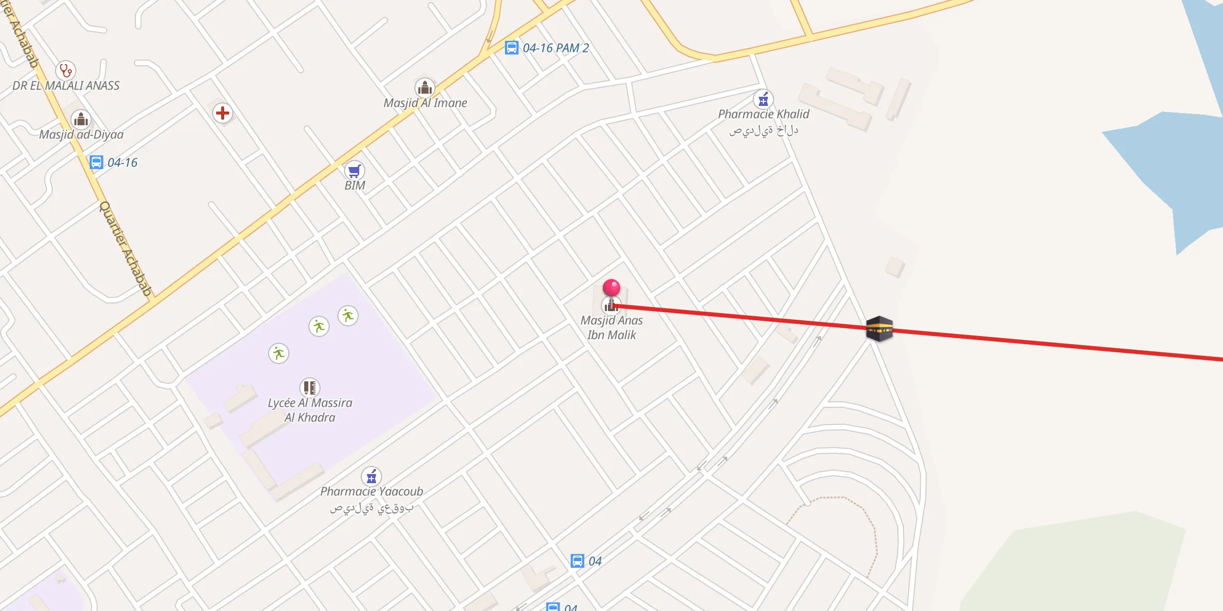 Carte de localisation : Masjid Anas Ibn Malik