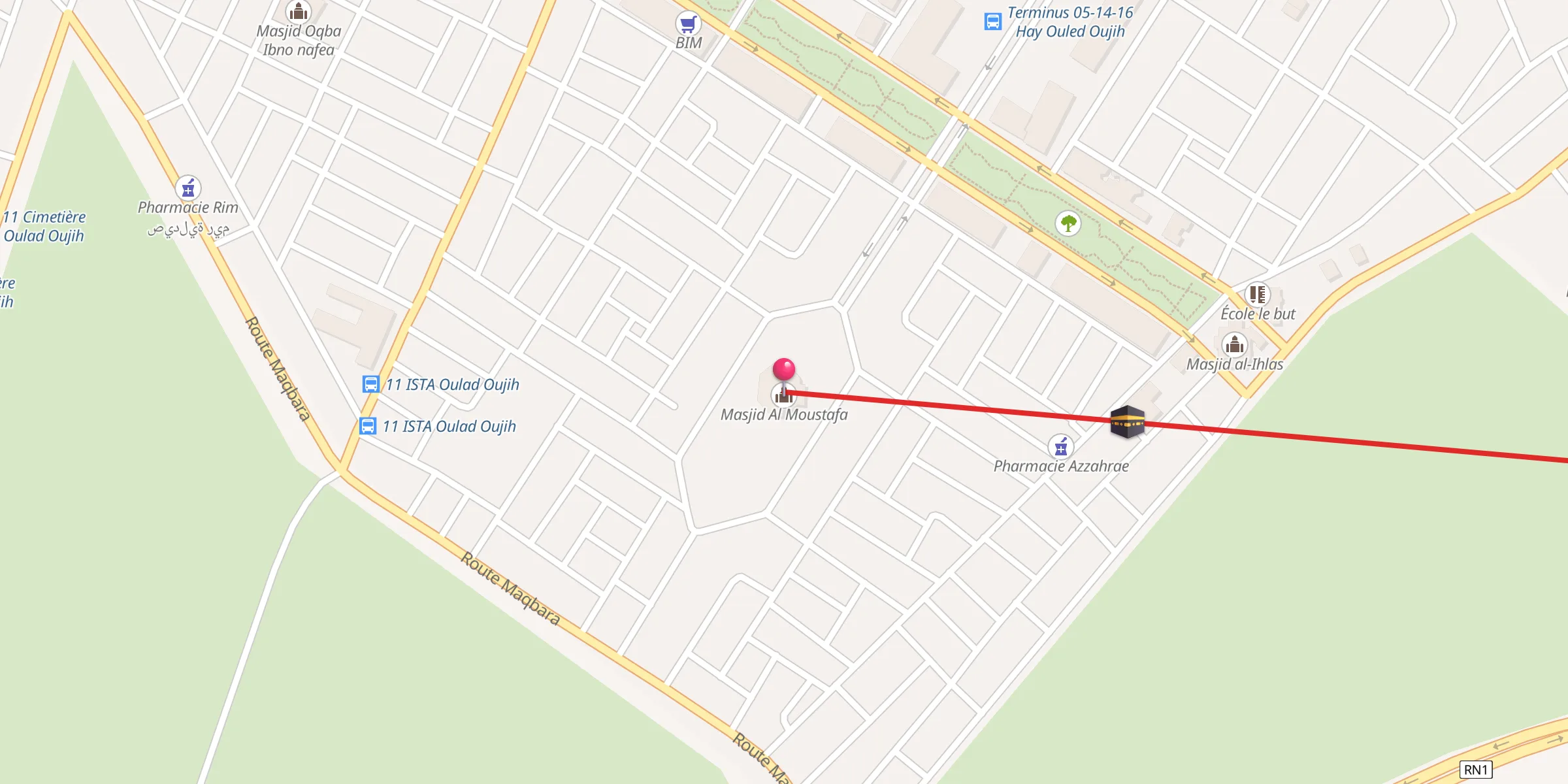 Carte de localisation : Masjid Al Moustafa