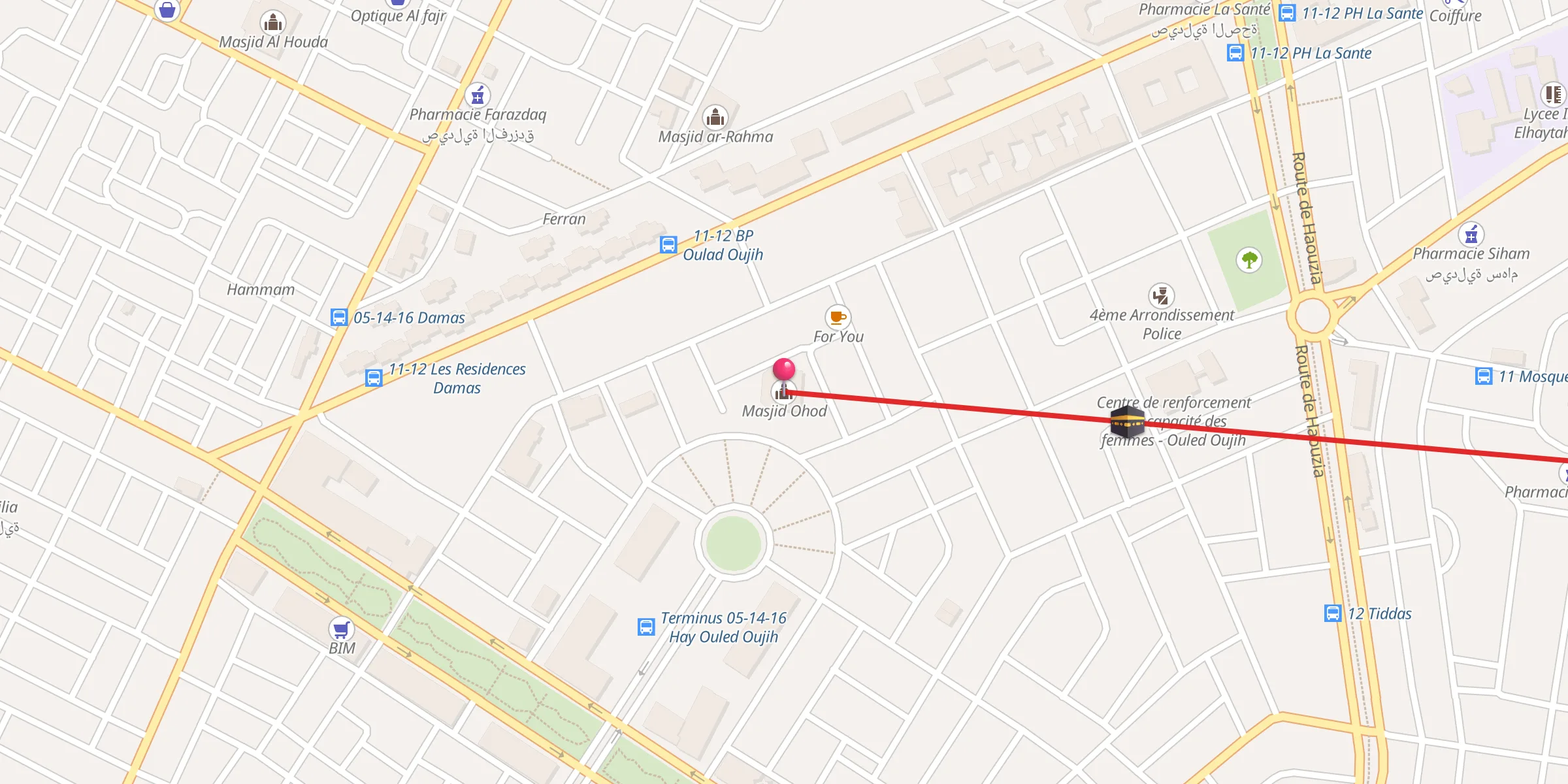 Carte de localisation : Masjid Ohod