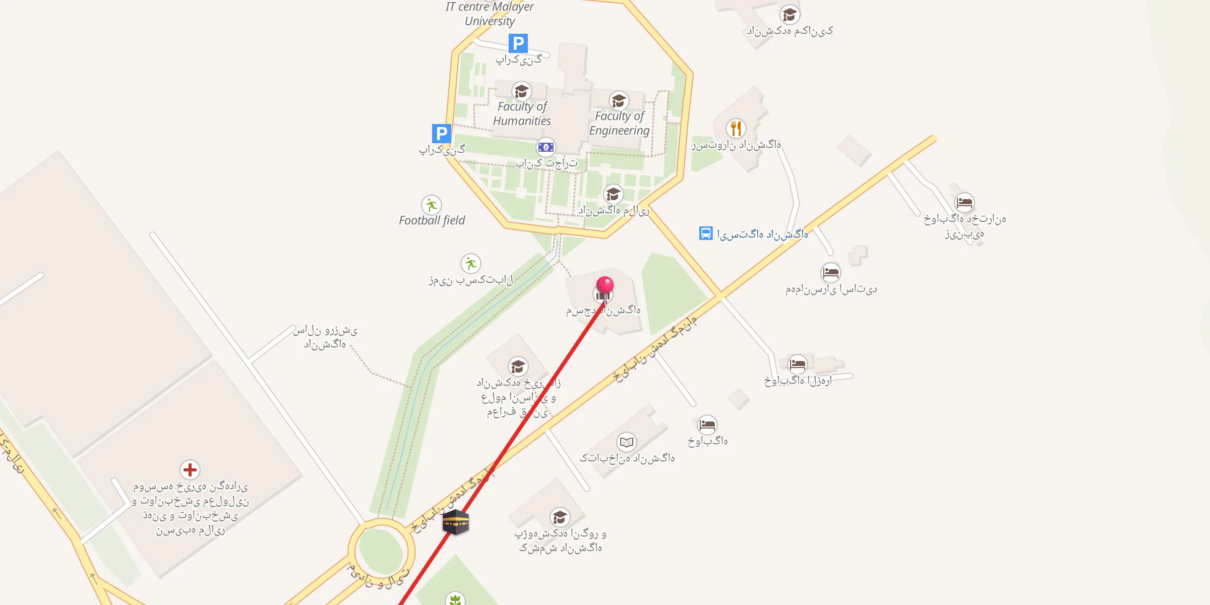 Carte de localisation : مسجد دانشگاه