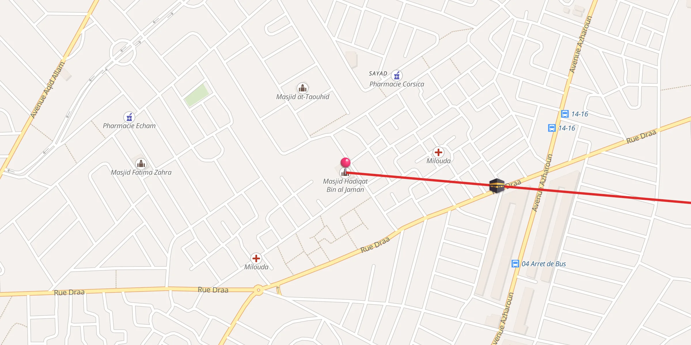 Carte de localisation : Masjid Hadiqat Bin al Jaman
