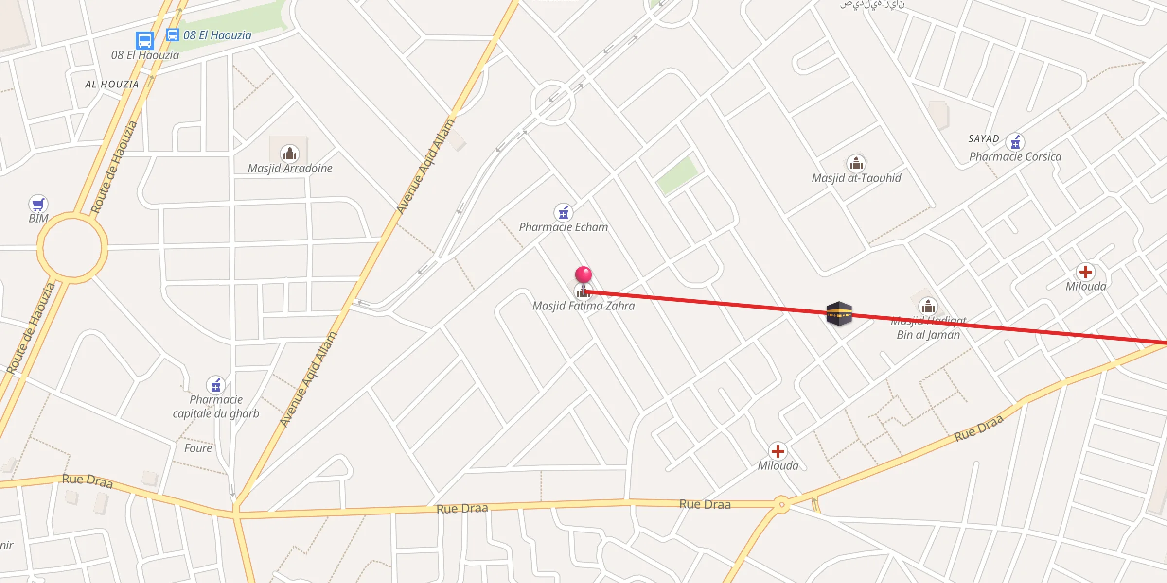 Carte de localisation : Masjid Fatima Zahra