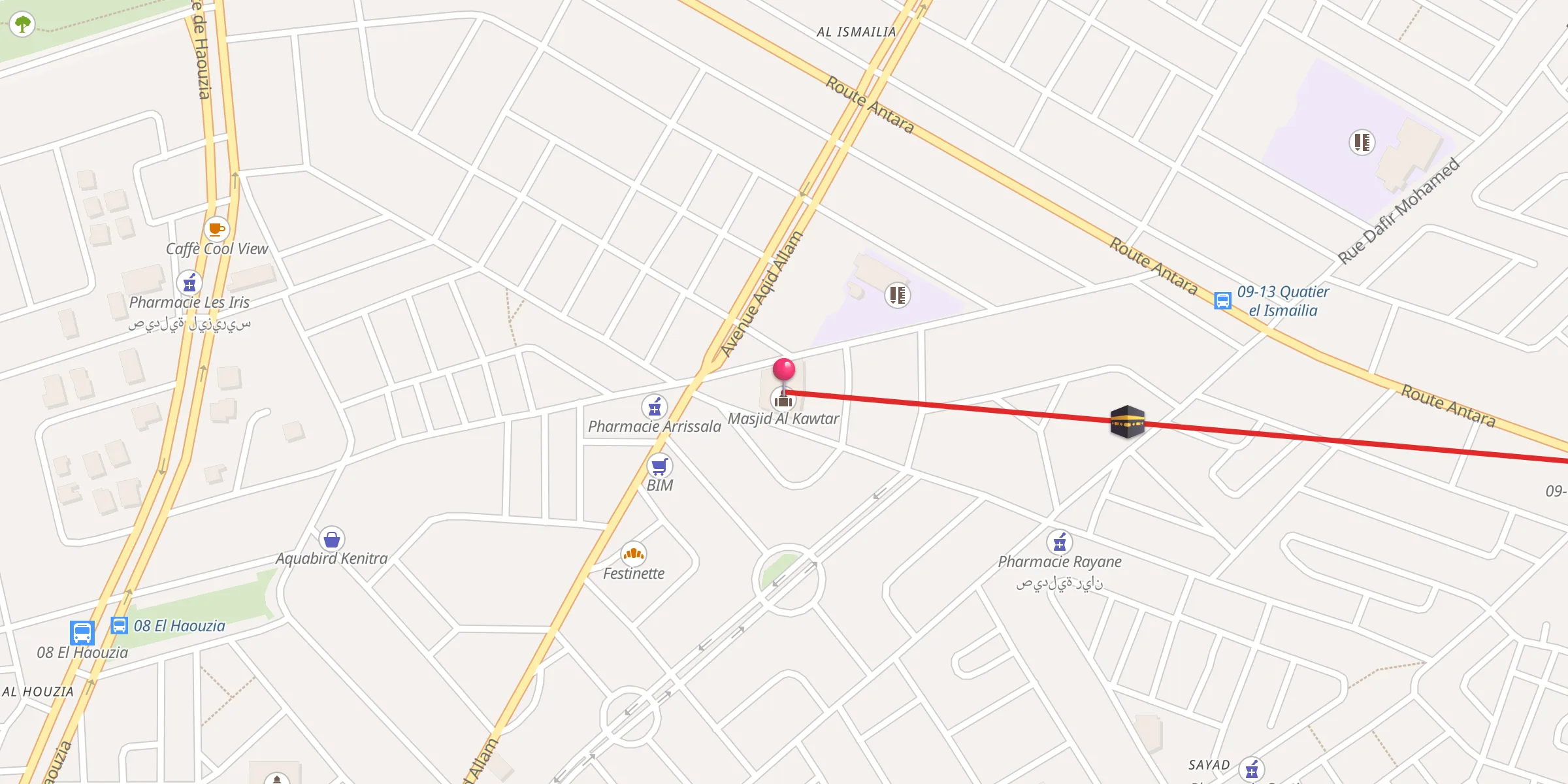Carte de localisation : Masjid Al Kawtar