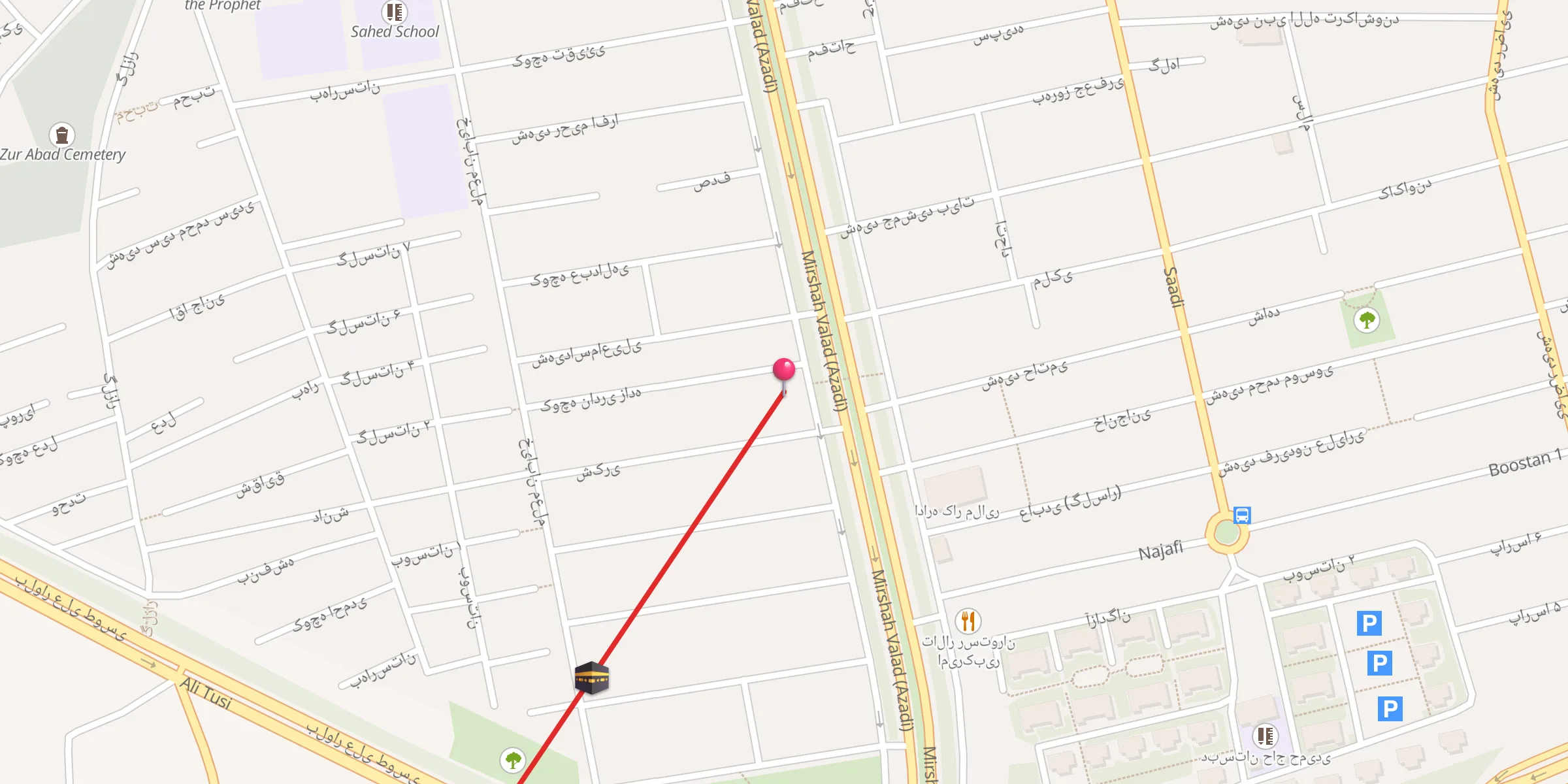 Carte de localisation : مسجد امام جعفر صادق