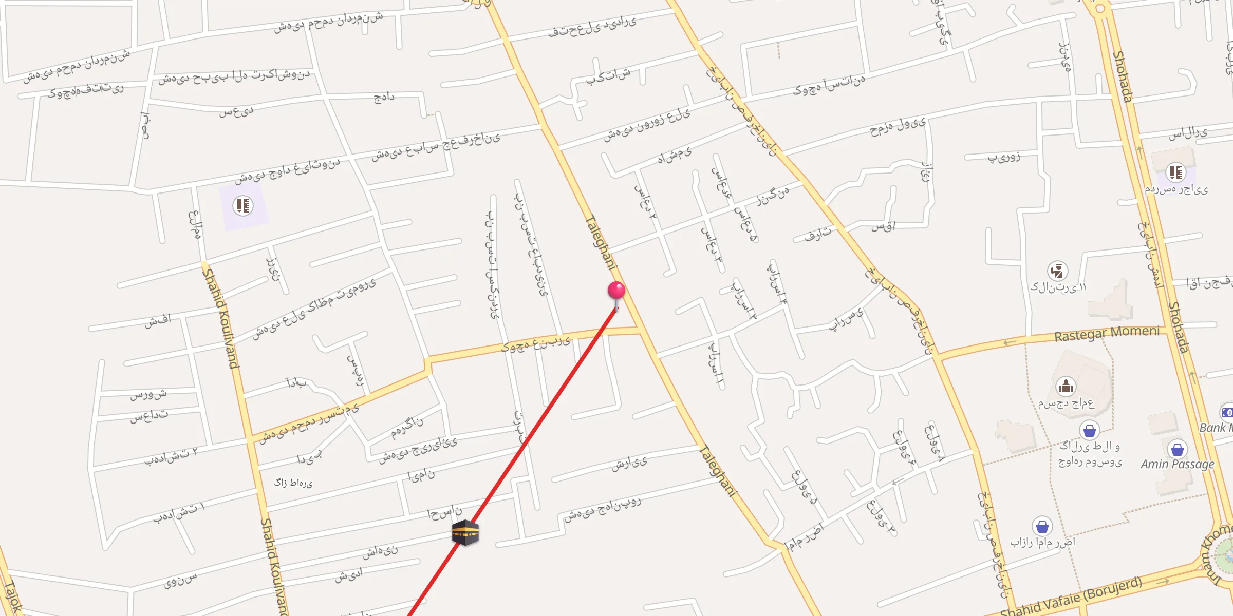 Carte de localisation : مسجد صاحب زمان