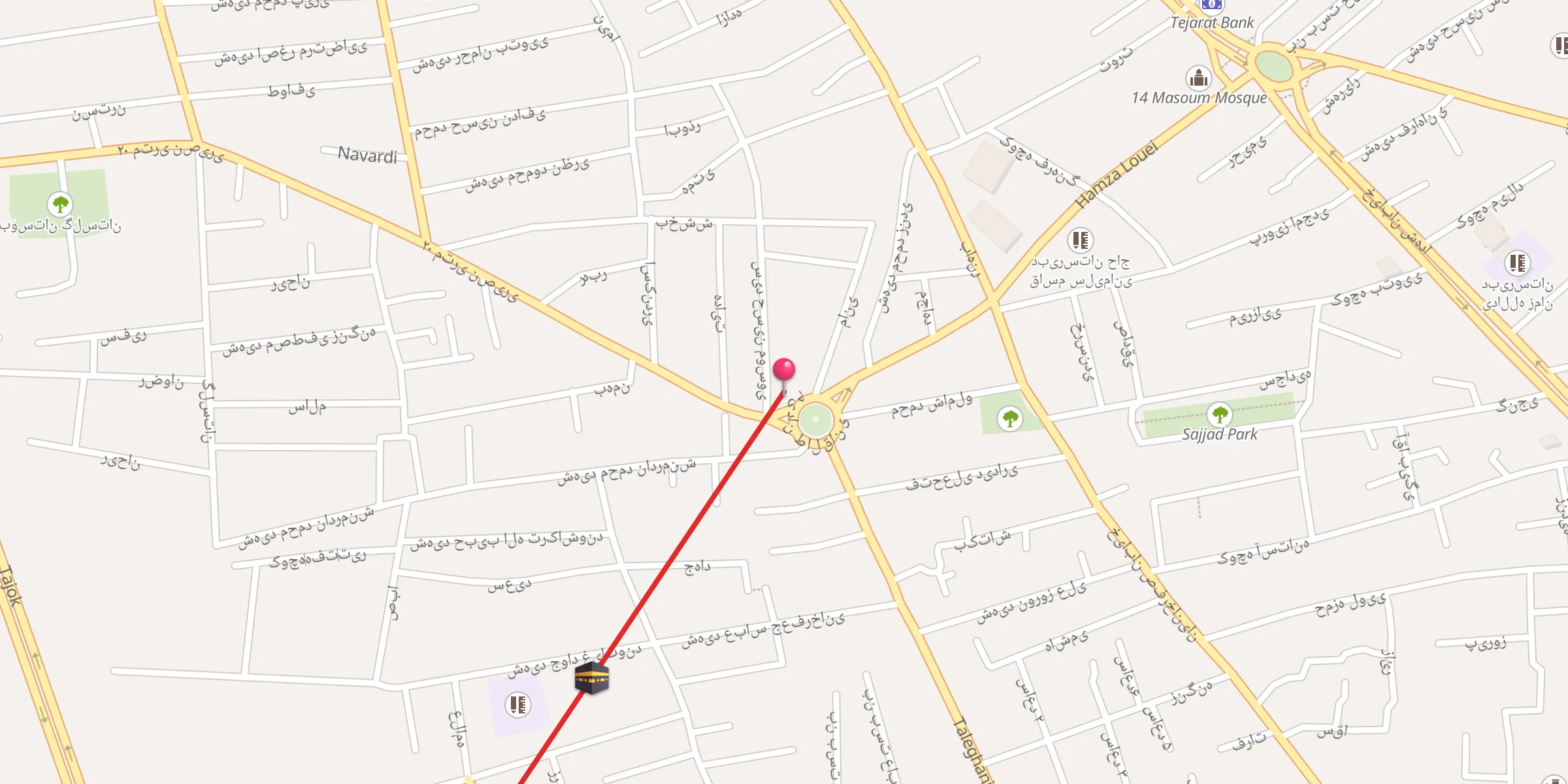 Carte de localisation : مسجد باب الحوائج