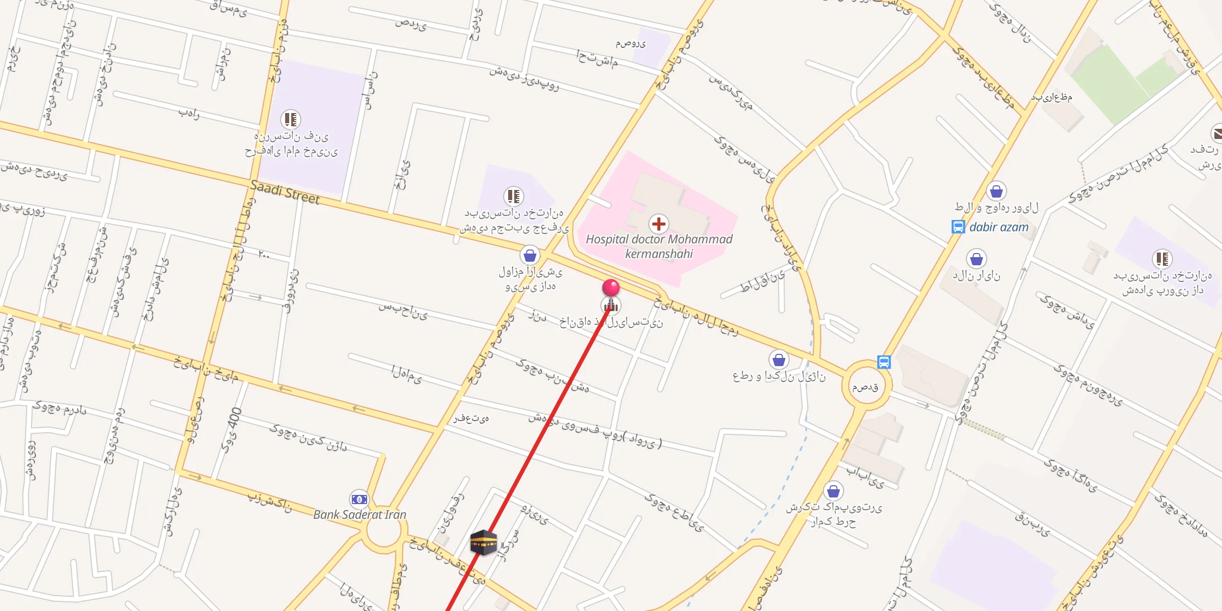 Carte de localisation : خانقاه ذوالریاستین