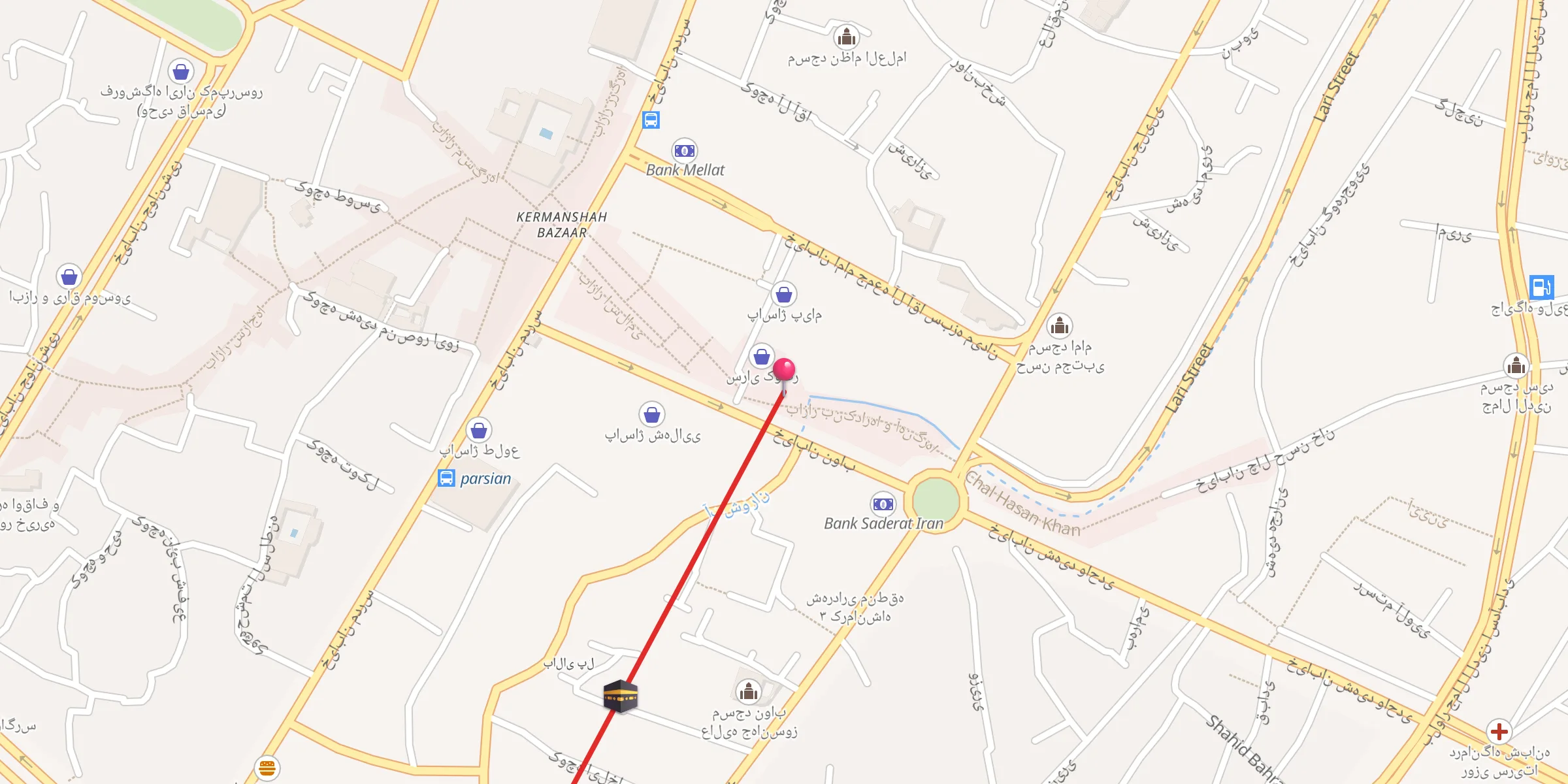 Carte de localisation : مسجد بازار بنکدارها