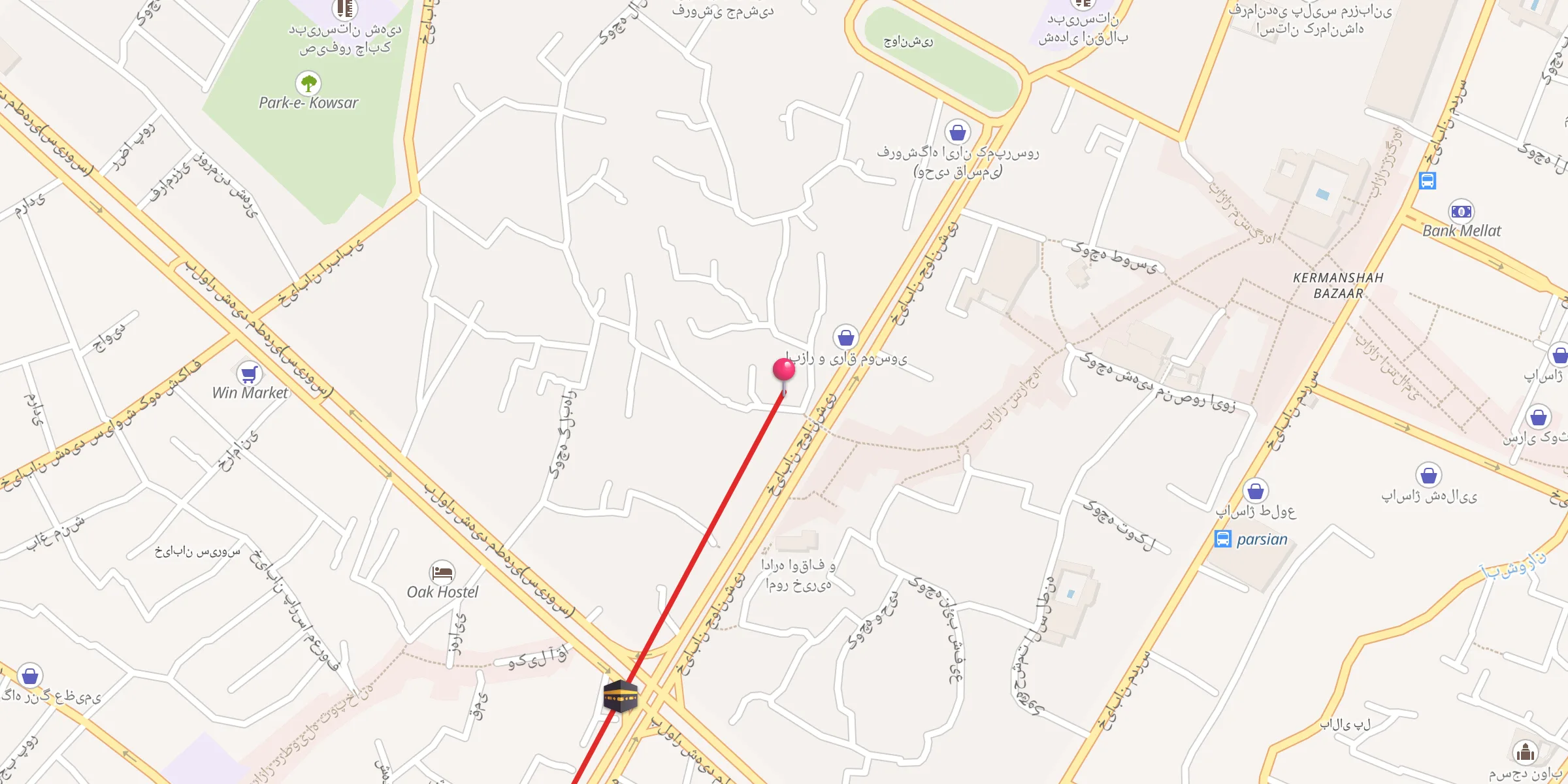 Carte de localisation : مسجد آیت‌الله میبدی