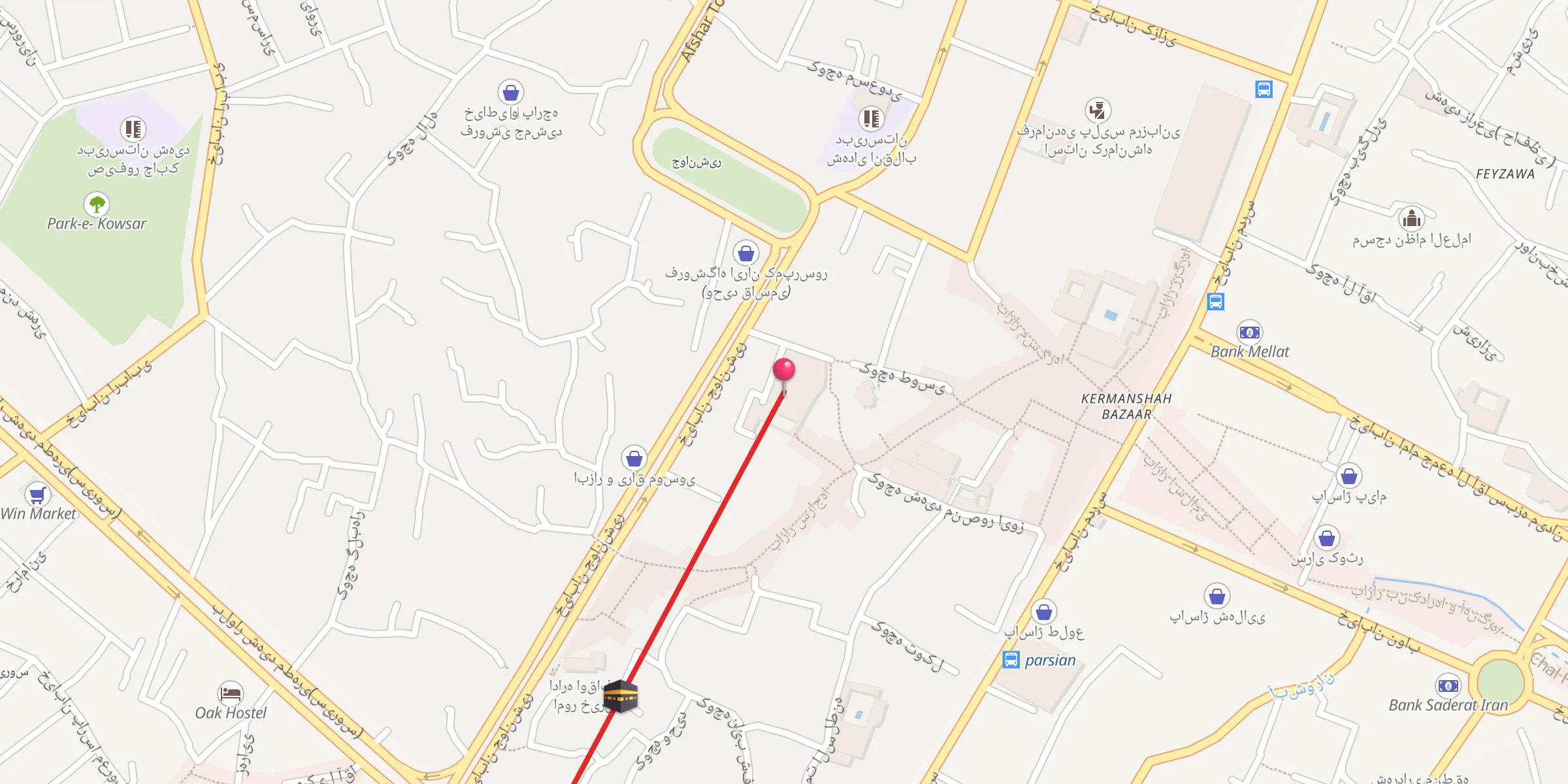 Carte de localisation : مسجد جامع شافعی