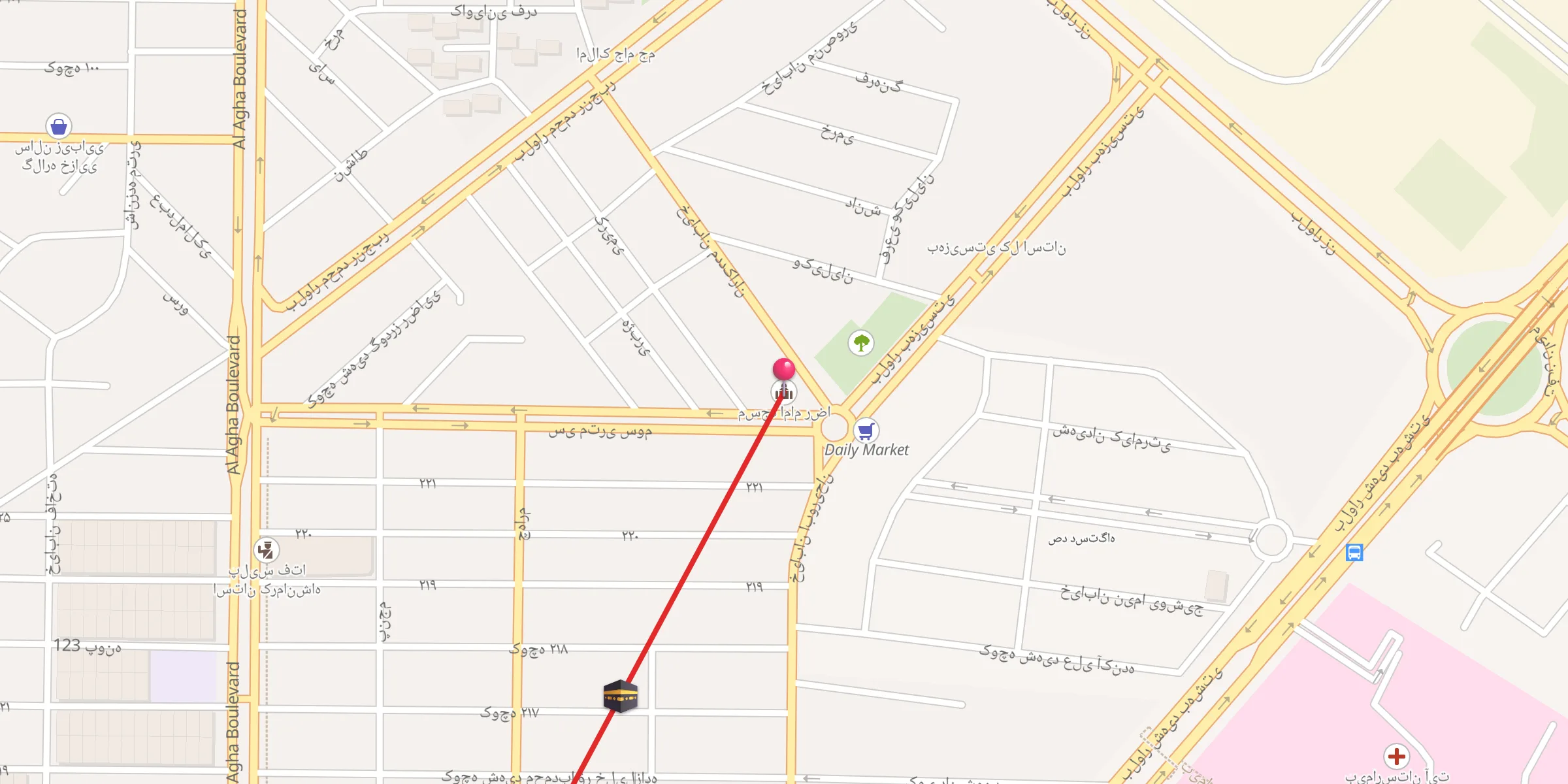 Carte de localisation : مسجد امام رضا