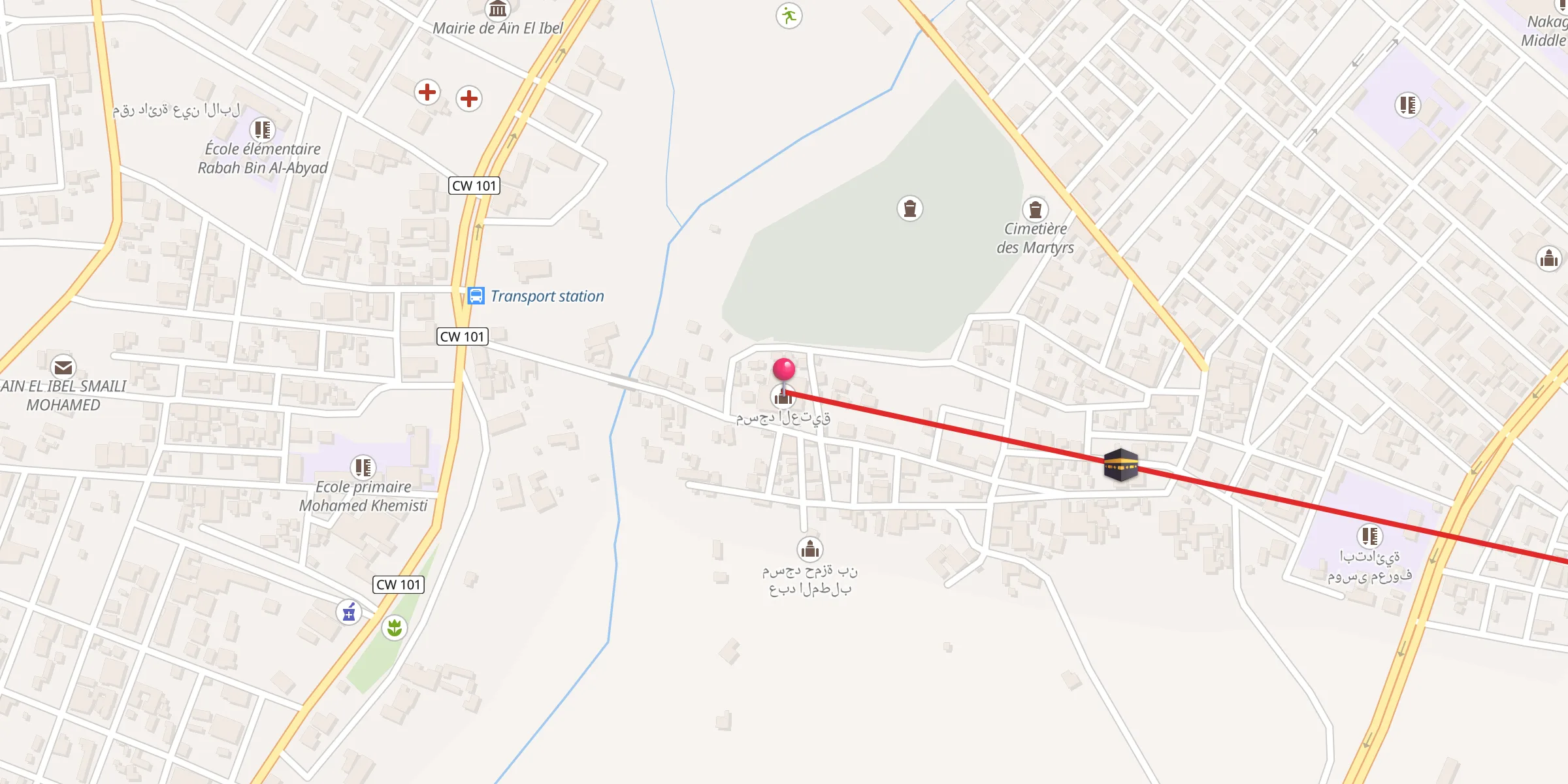 Carte de localisation : مسجد العتيق