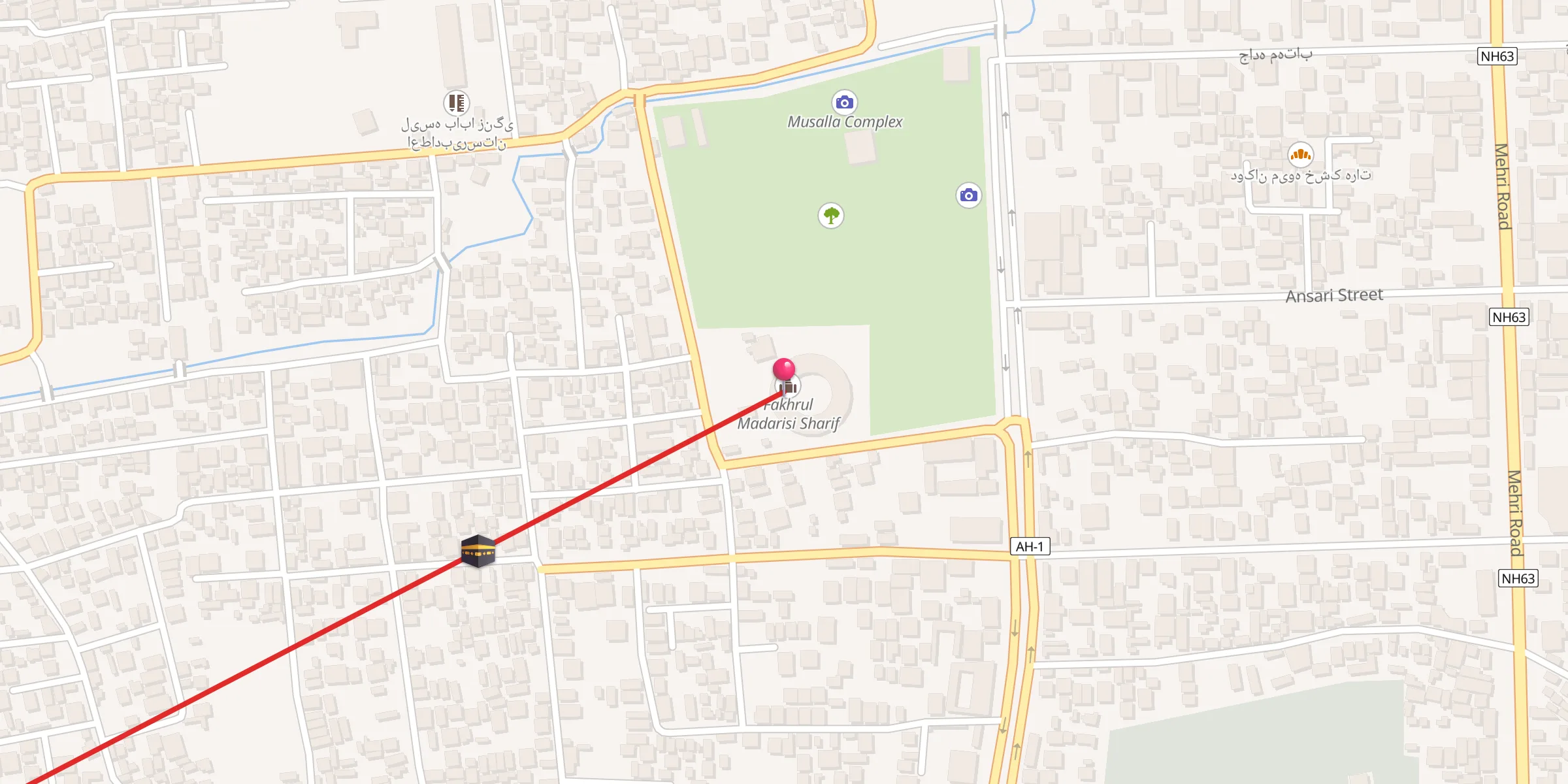Carte de localisation : Fakhrul Madarisi Sharif