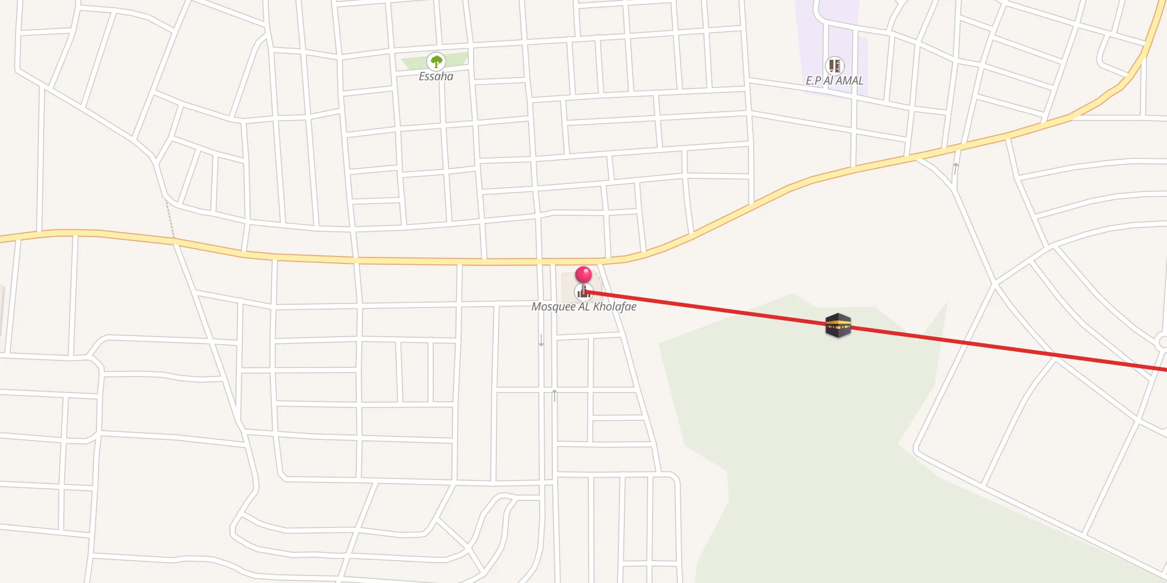 Carte de localisation : Mosquee AL Kholafae