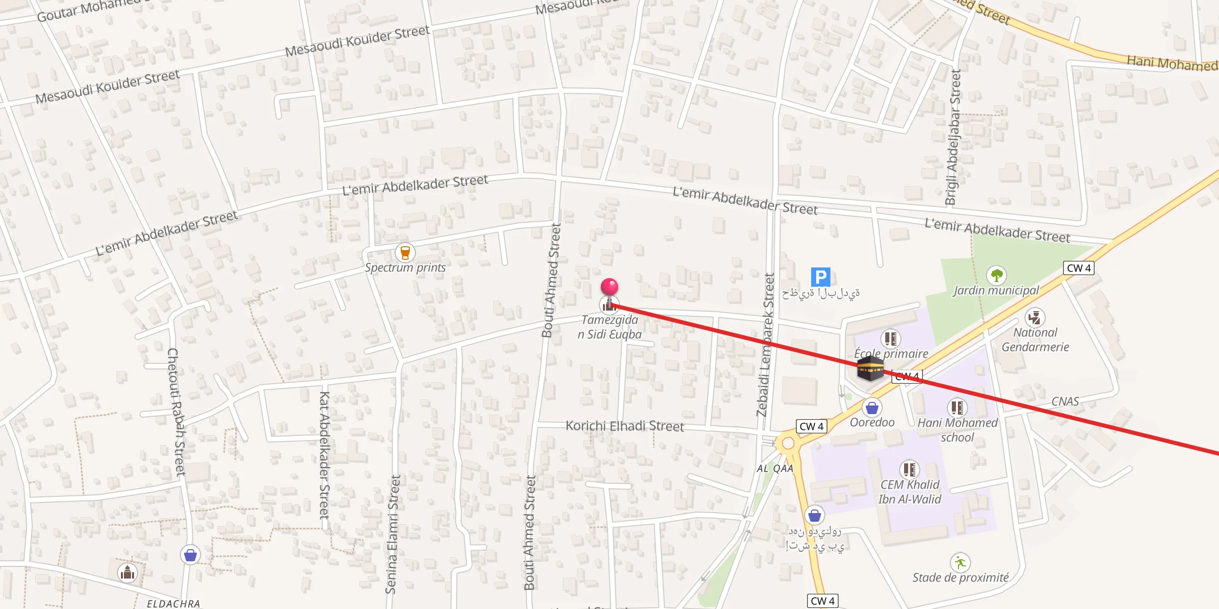 Carte de localisation : مسجد عقبة ابن نافع
