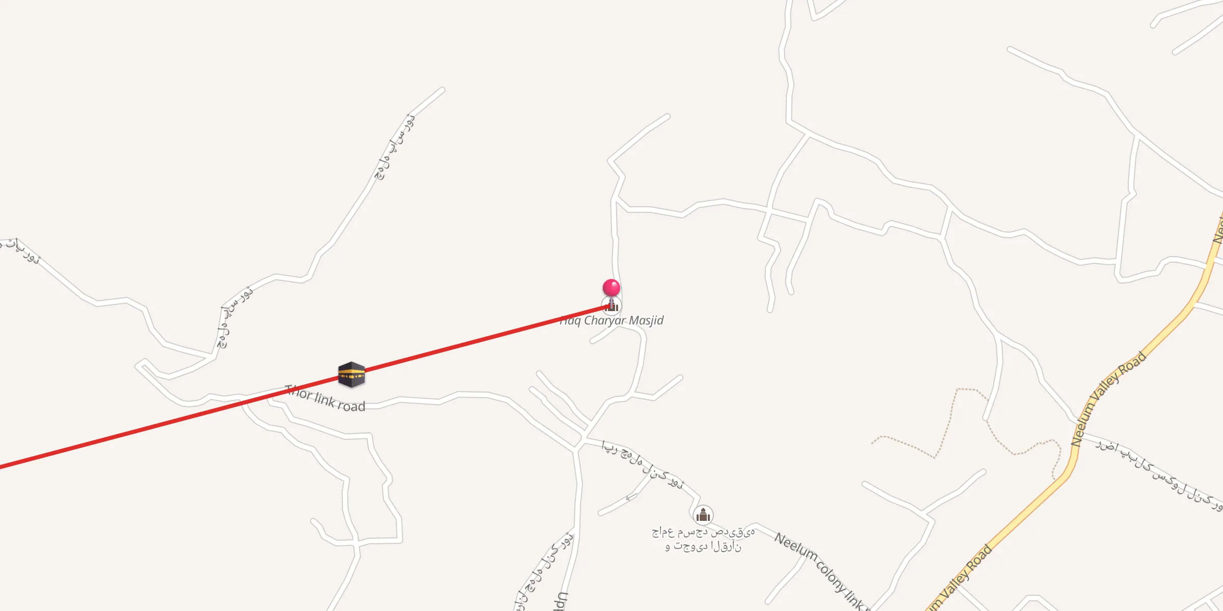 Carte de localisation : حق چار یار مسچد