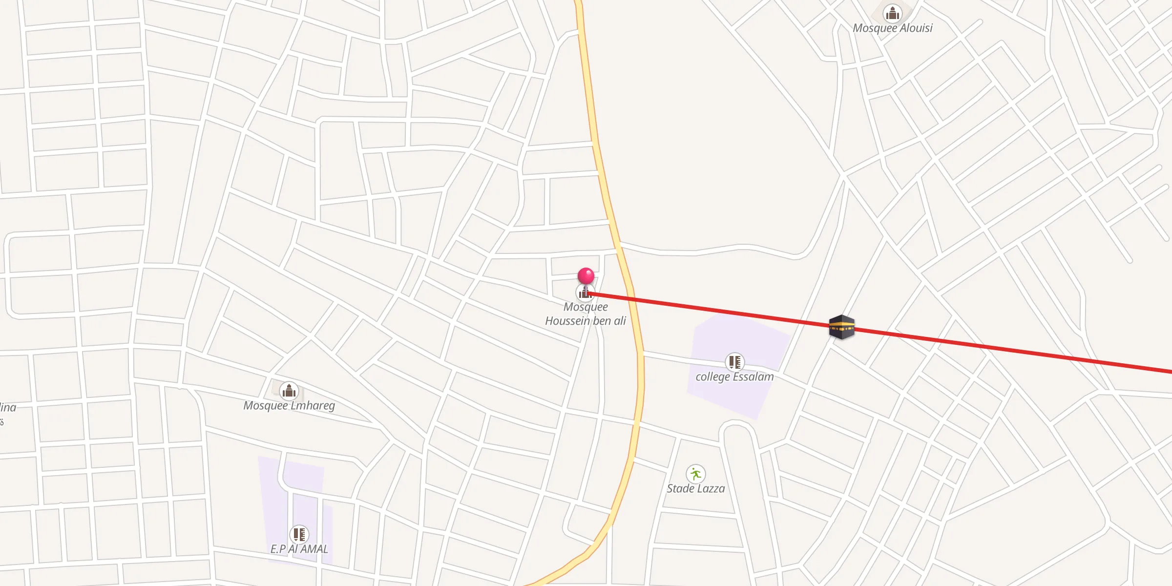 Carte de localisation : Mosquee Houssein ben ali