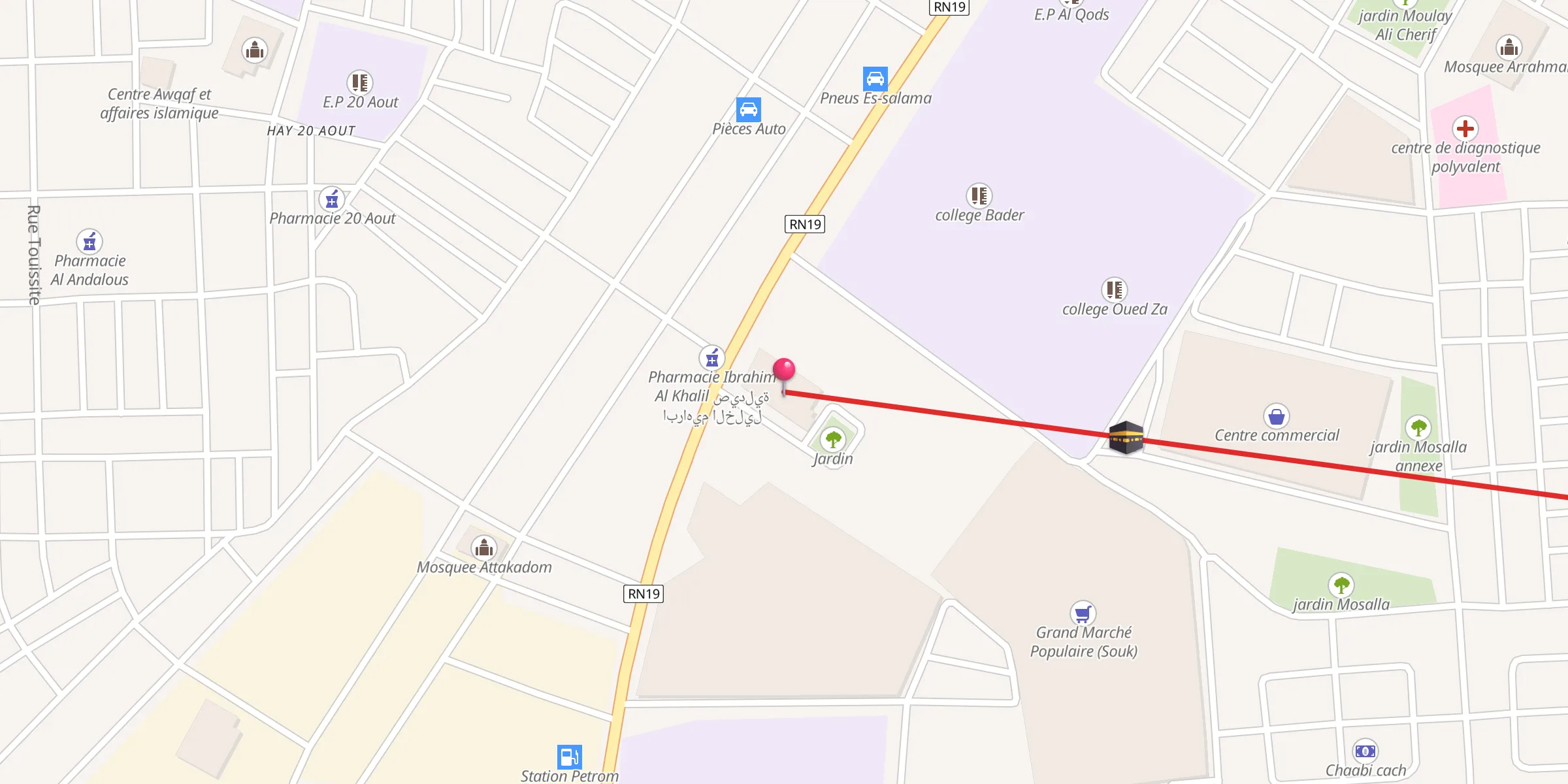 Carte de localisation : Mosquee Ibrahim al khalil