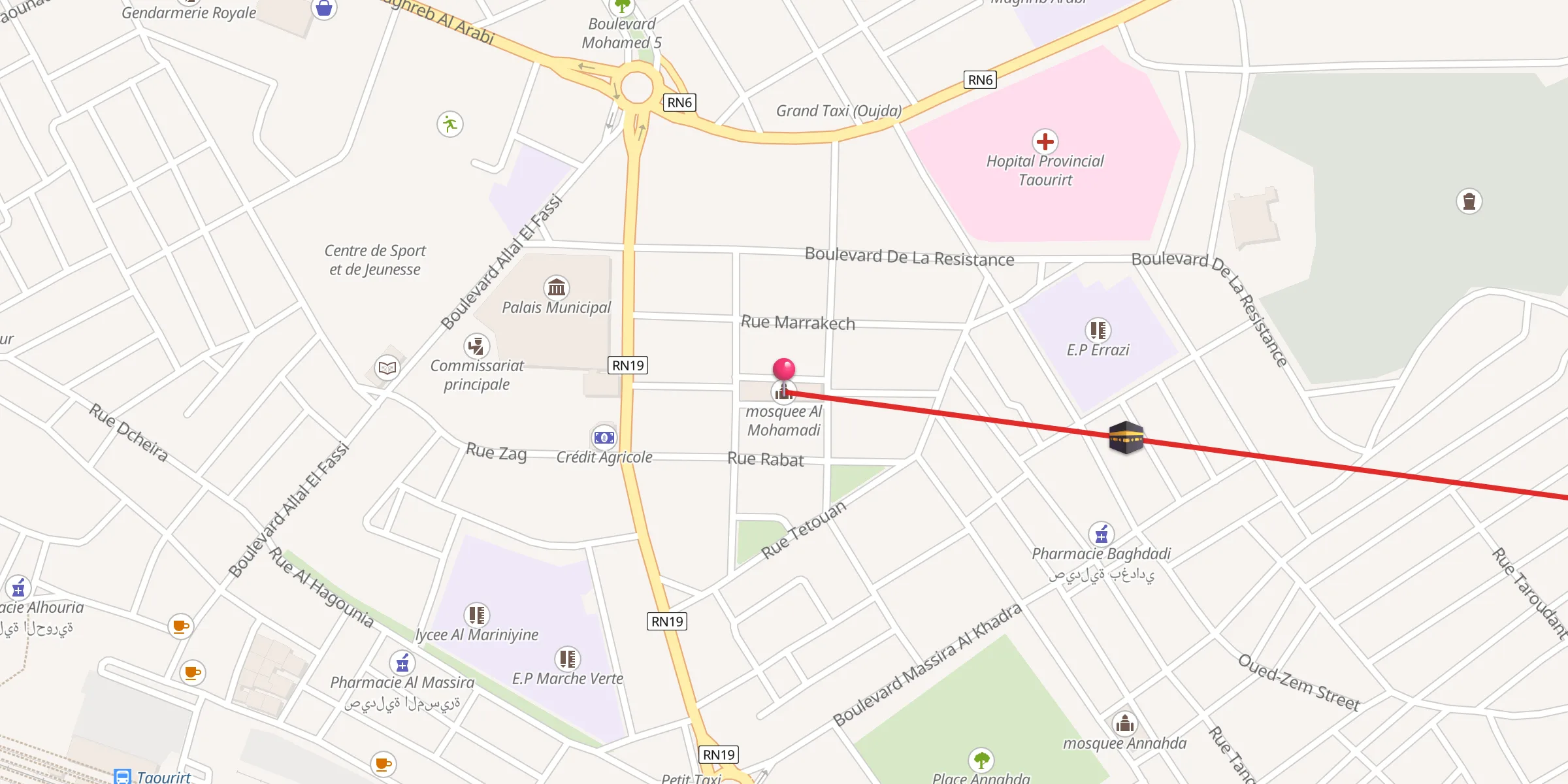 Carte de localisation : mosquee Al Mohamadi