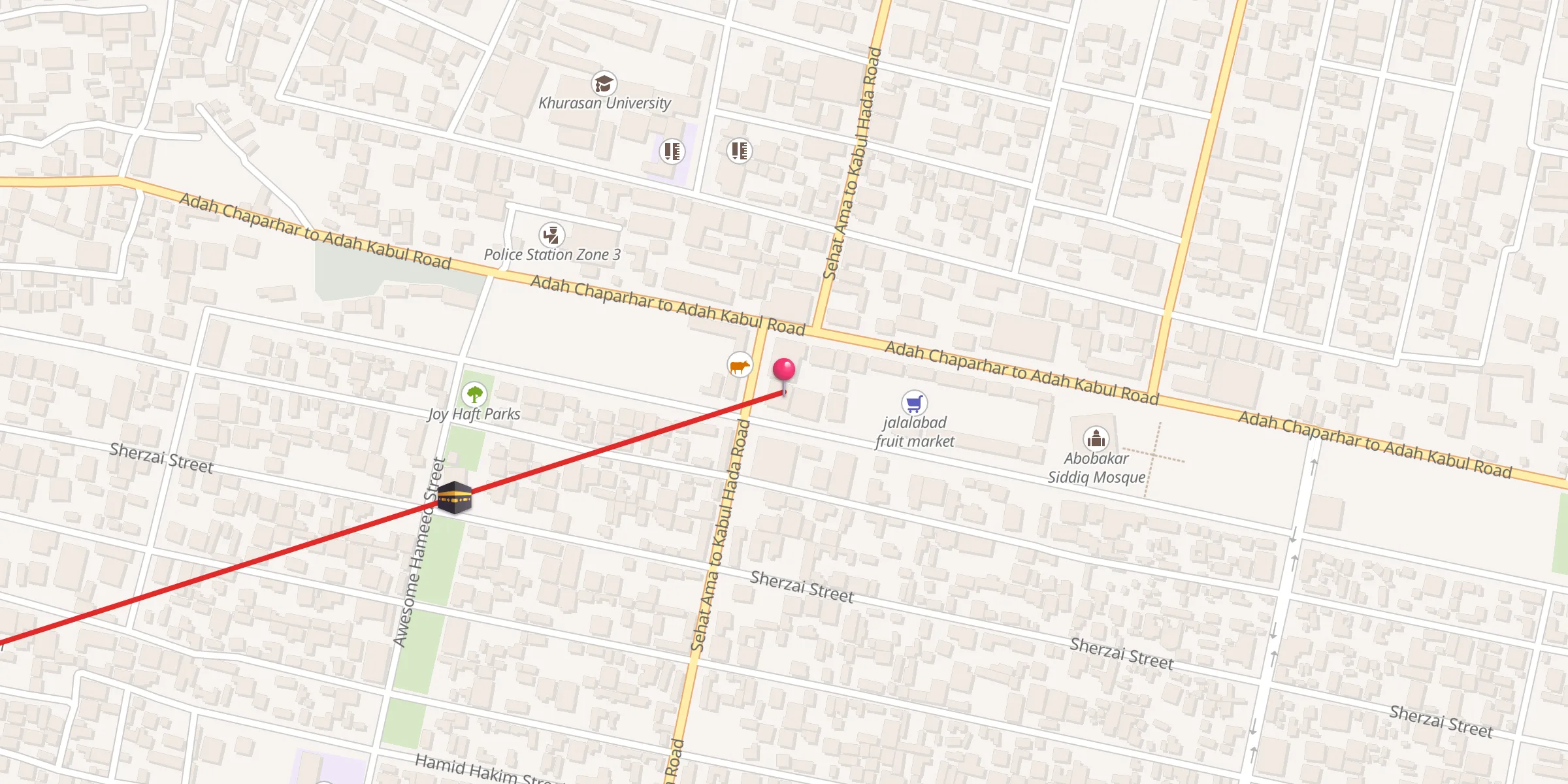 Carte de localisation : Mehtarlam Baba Masjid