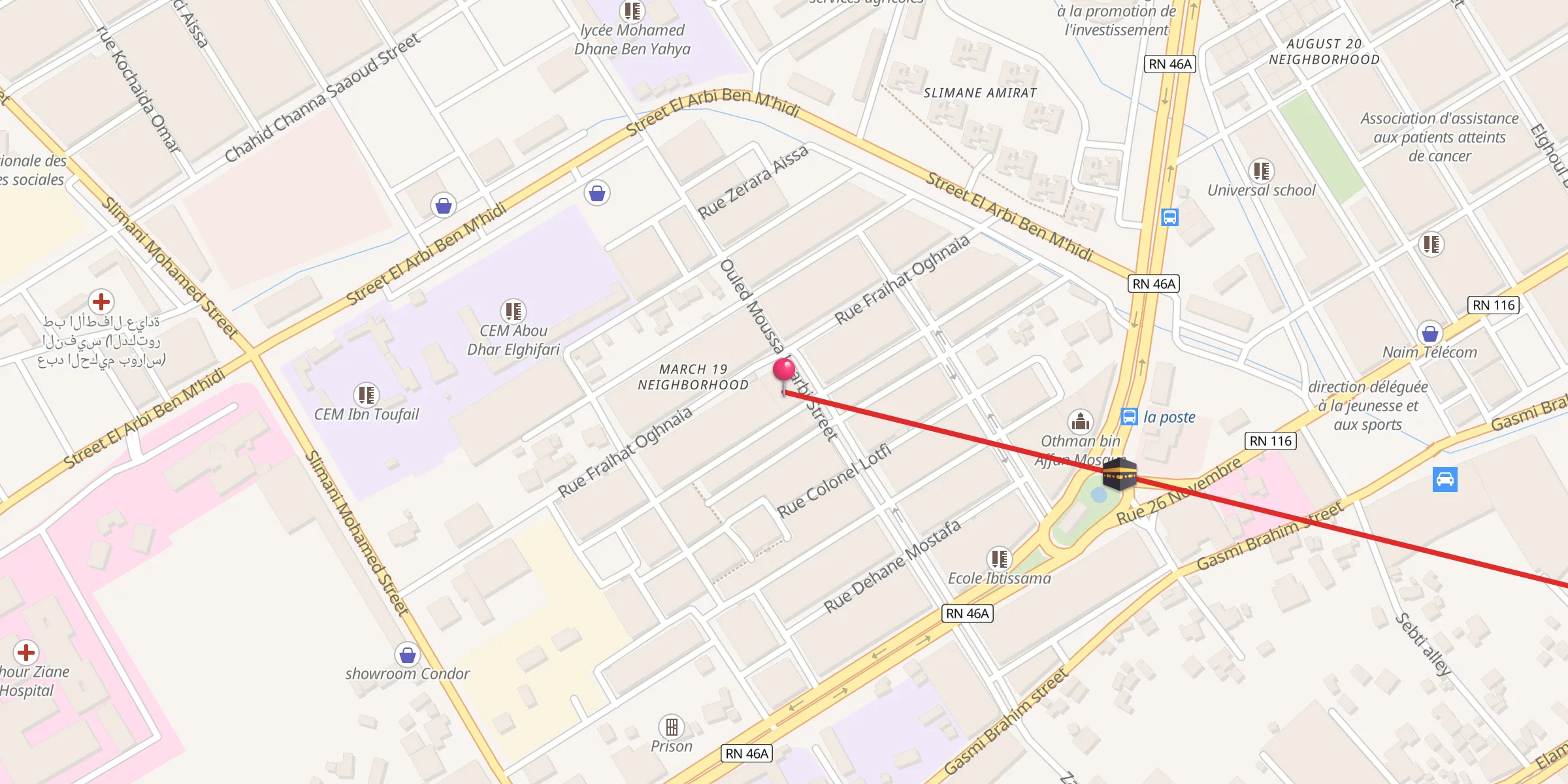 Carte de localisation : مسجد ابراهيم الخليل
