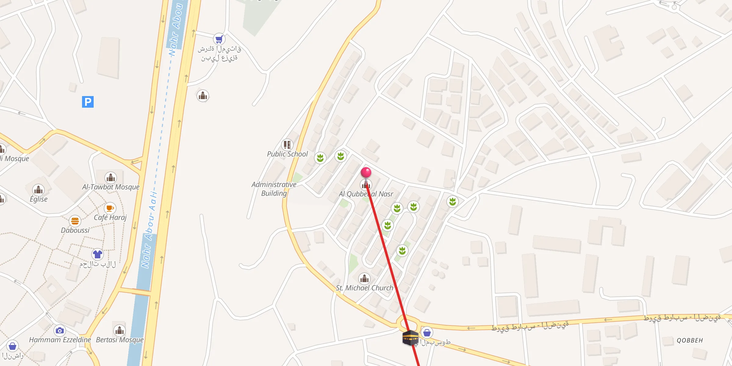 Carte de localisation : Al Qubbet al Nasr