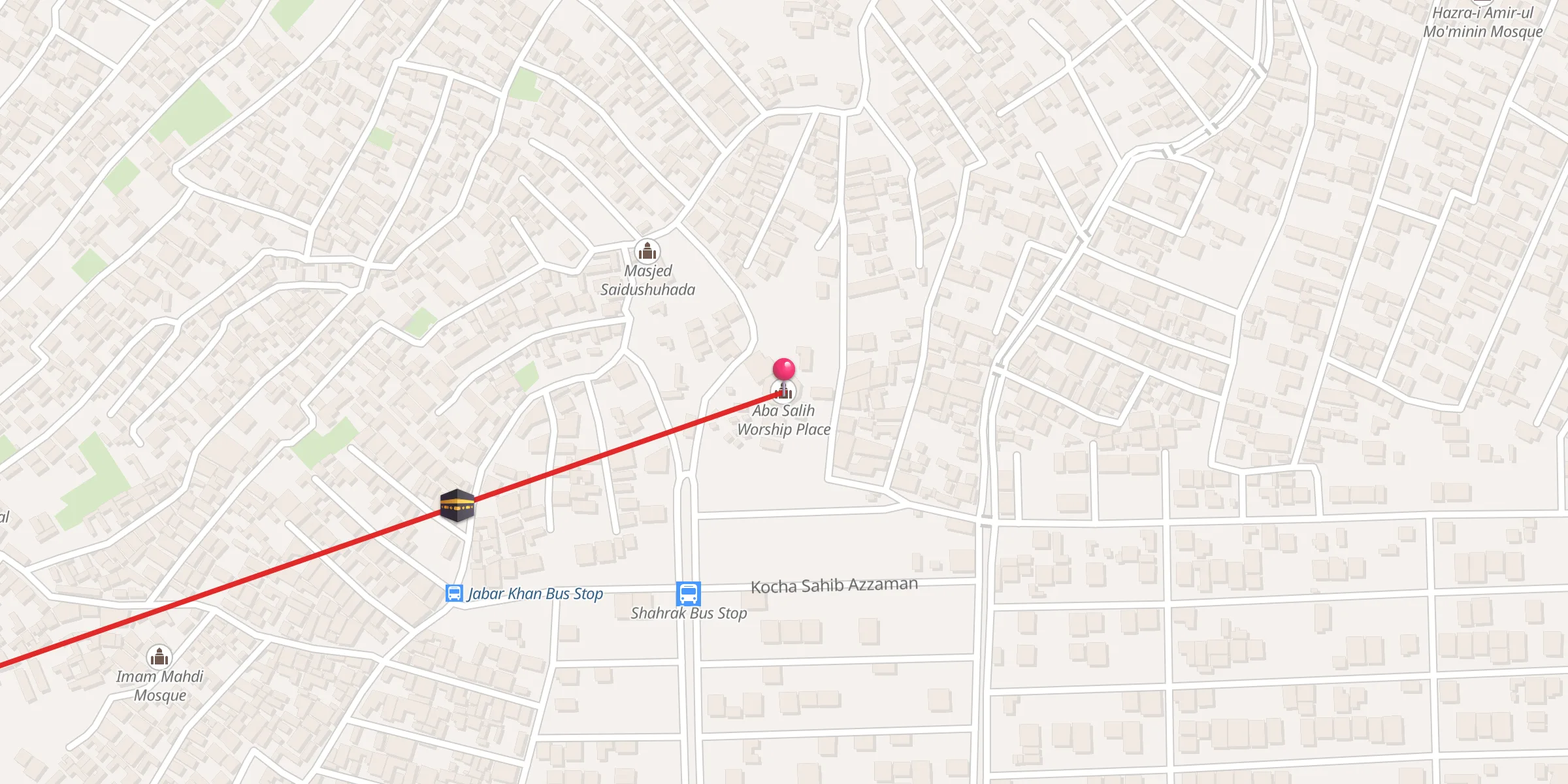 Carte de localisation : Aba Salih Worship Place