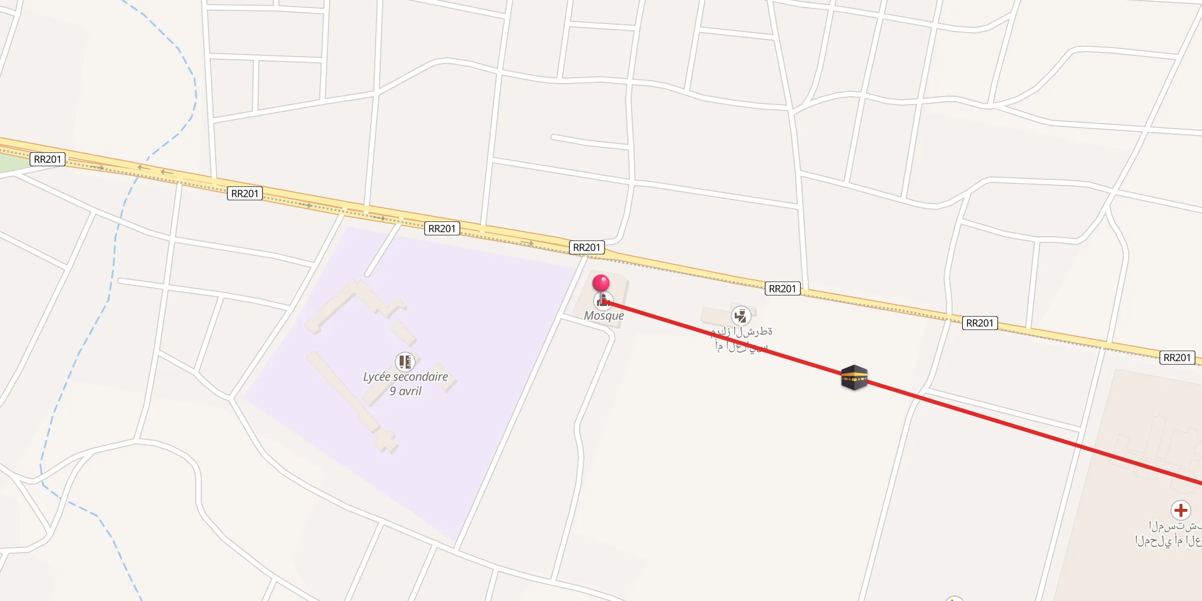 Carte de localisation : جامع الرحمان