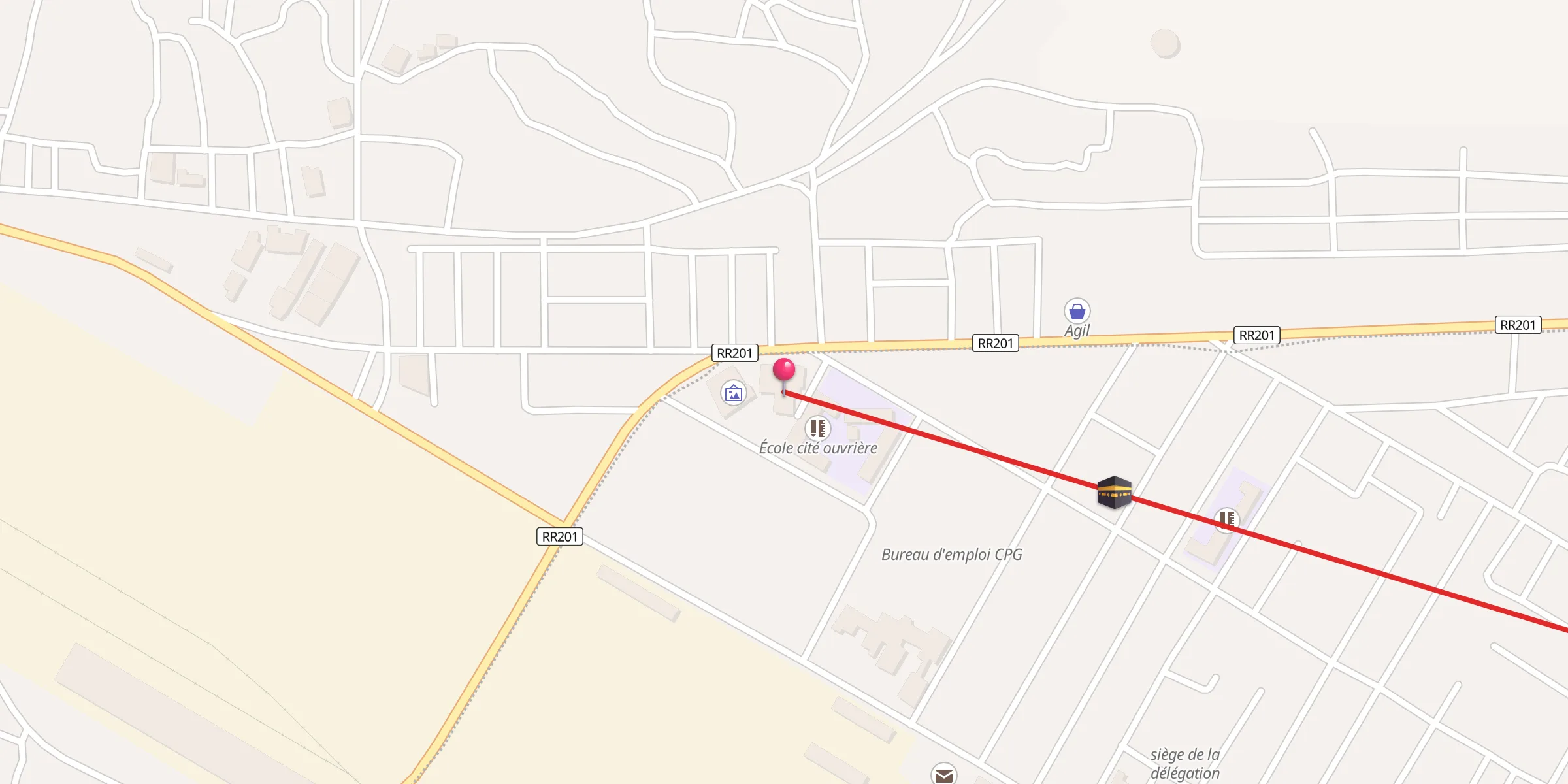 Carte de localisation : جامع السوق