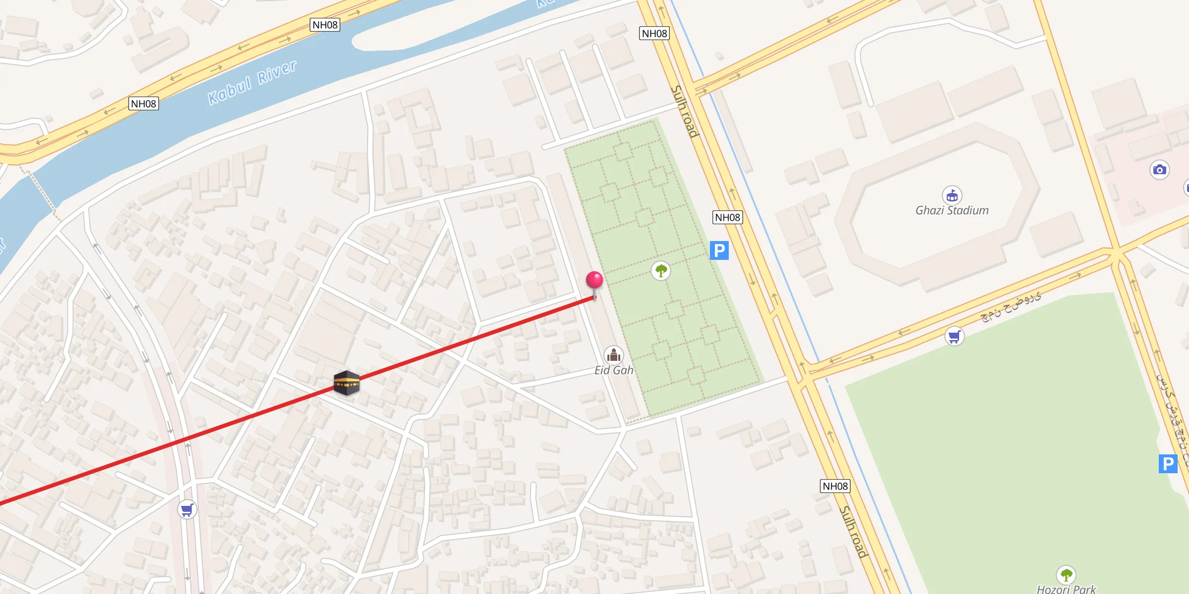 Carte de localisation : Eid Gah