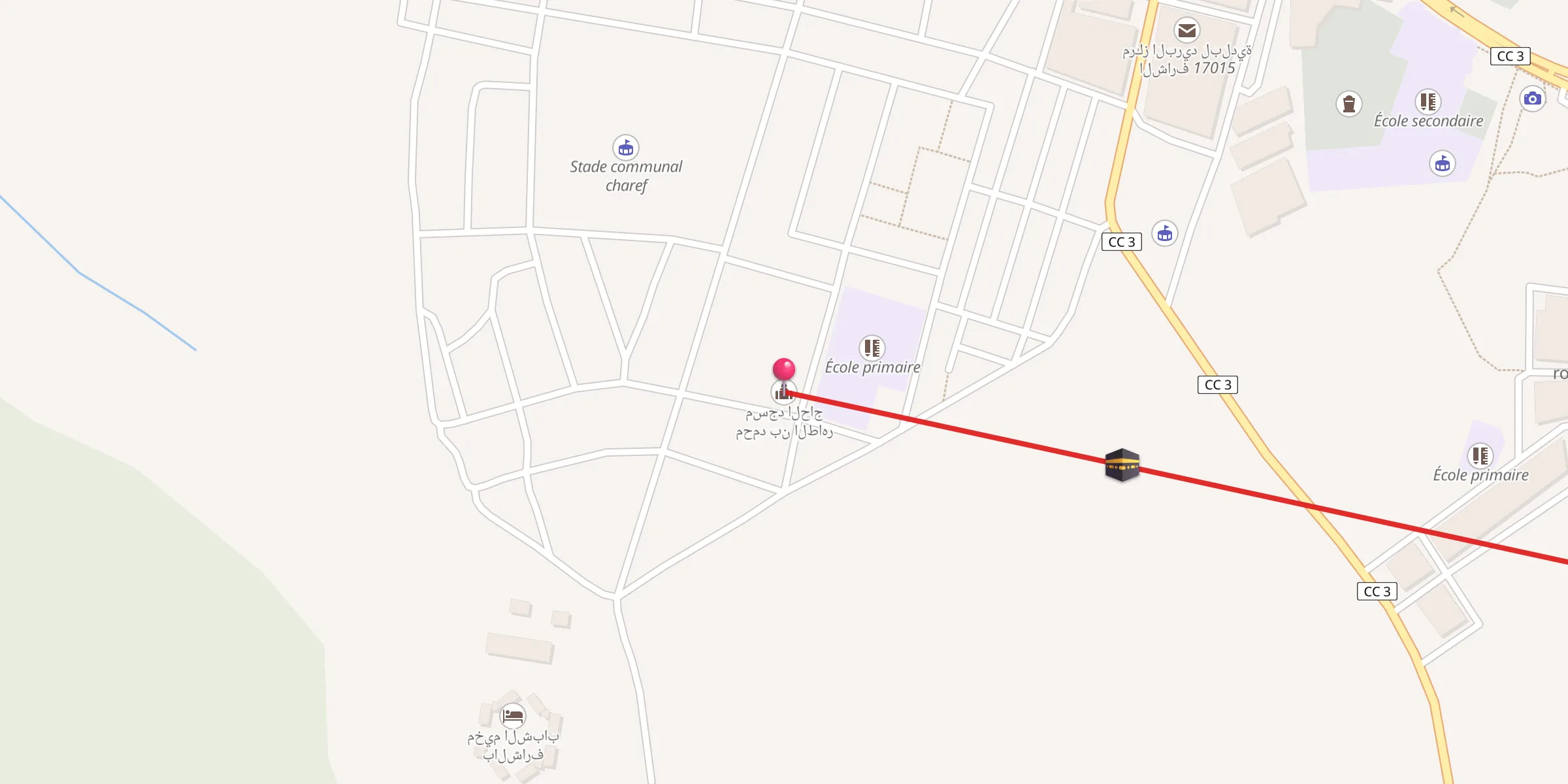Carte de localisation : مسجد الحاج محمد بن الطاهر