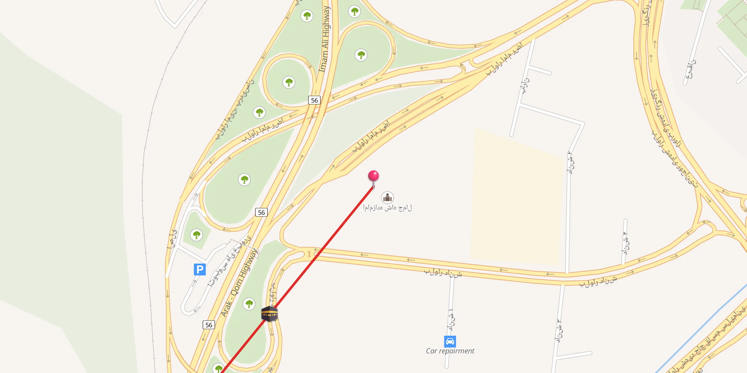Carte de localisation : امامزاده شاه جمال