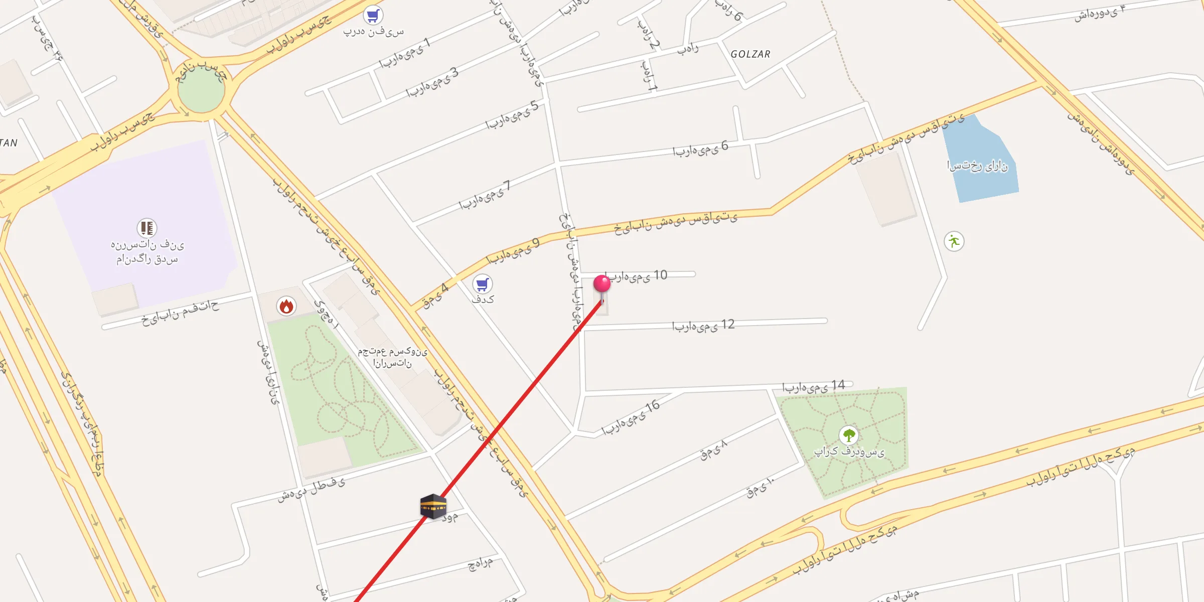 Carte de localisation : (مسجد امام رضا (ع