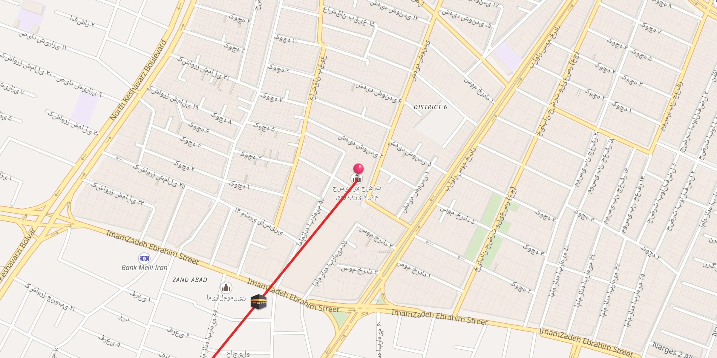Carte de localisation : حسینیه حضرت قمر بنی هاشم