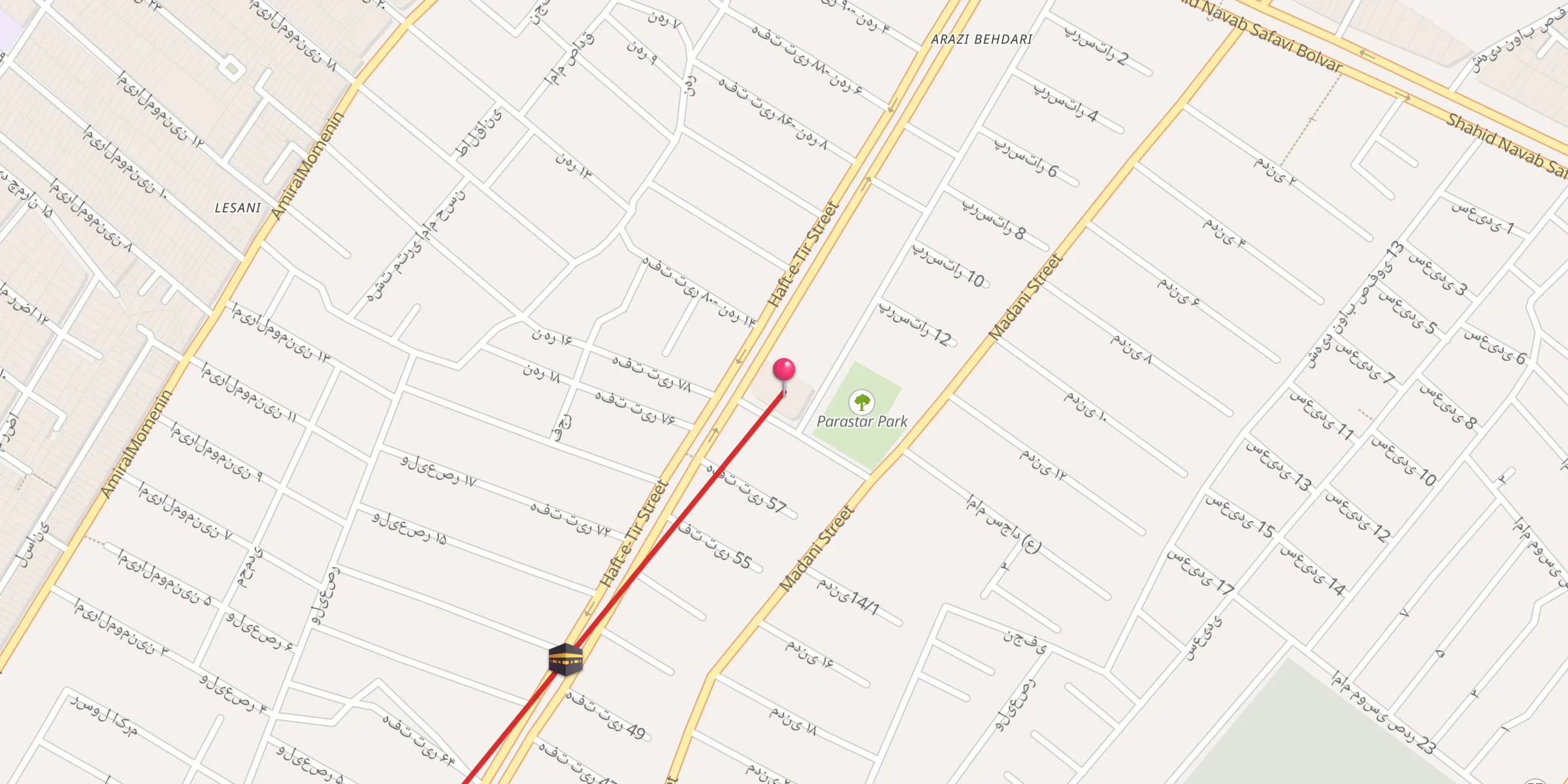 Carte de localisation : (مسجد حضرت زینب کبری (س