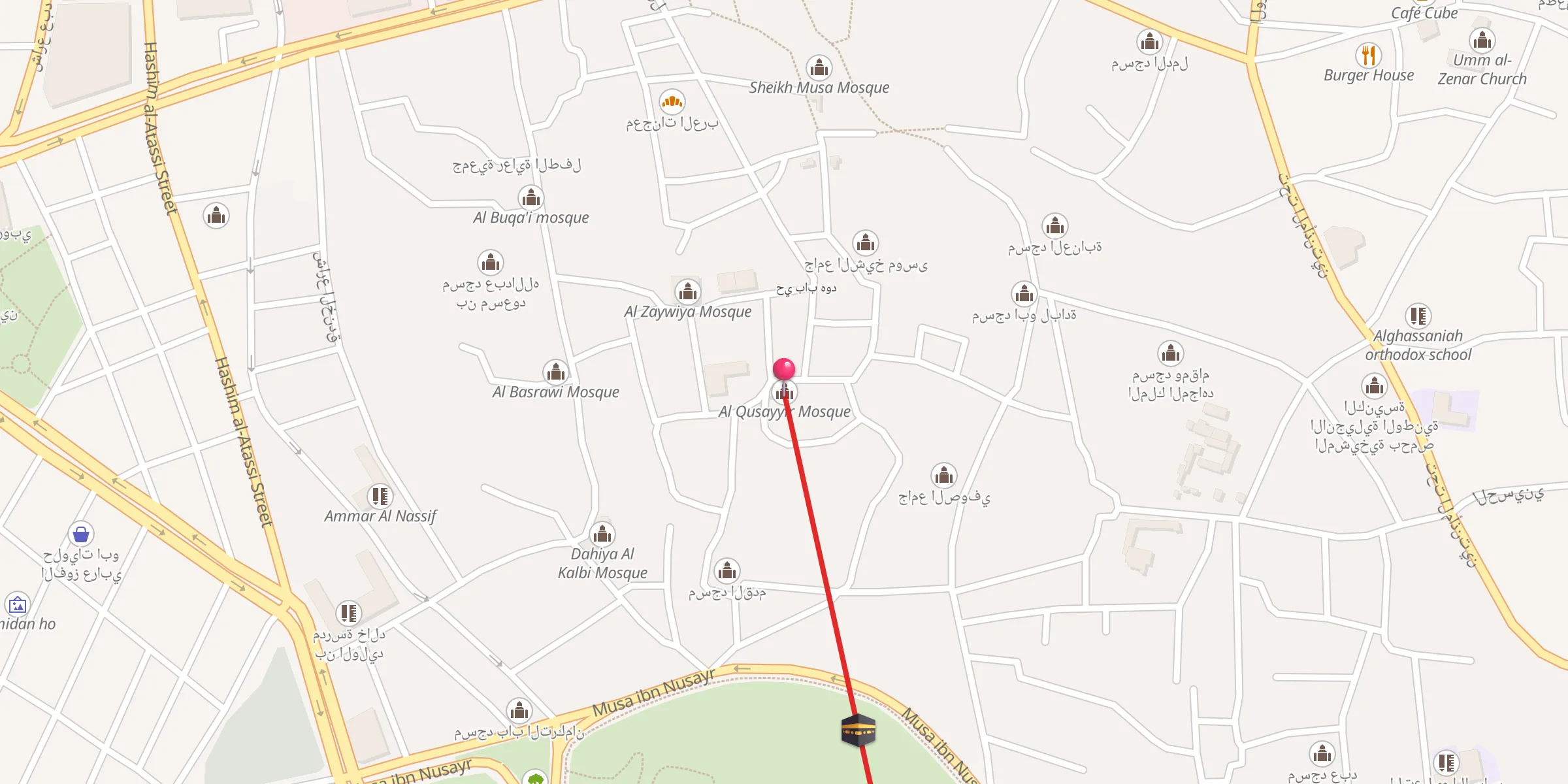 Carte de localisation : Al Qusayyir Mosque