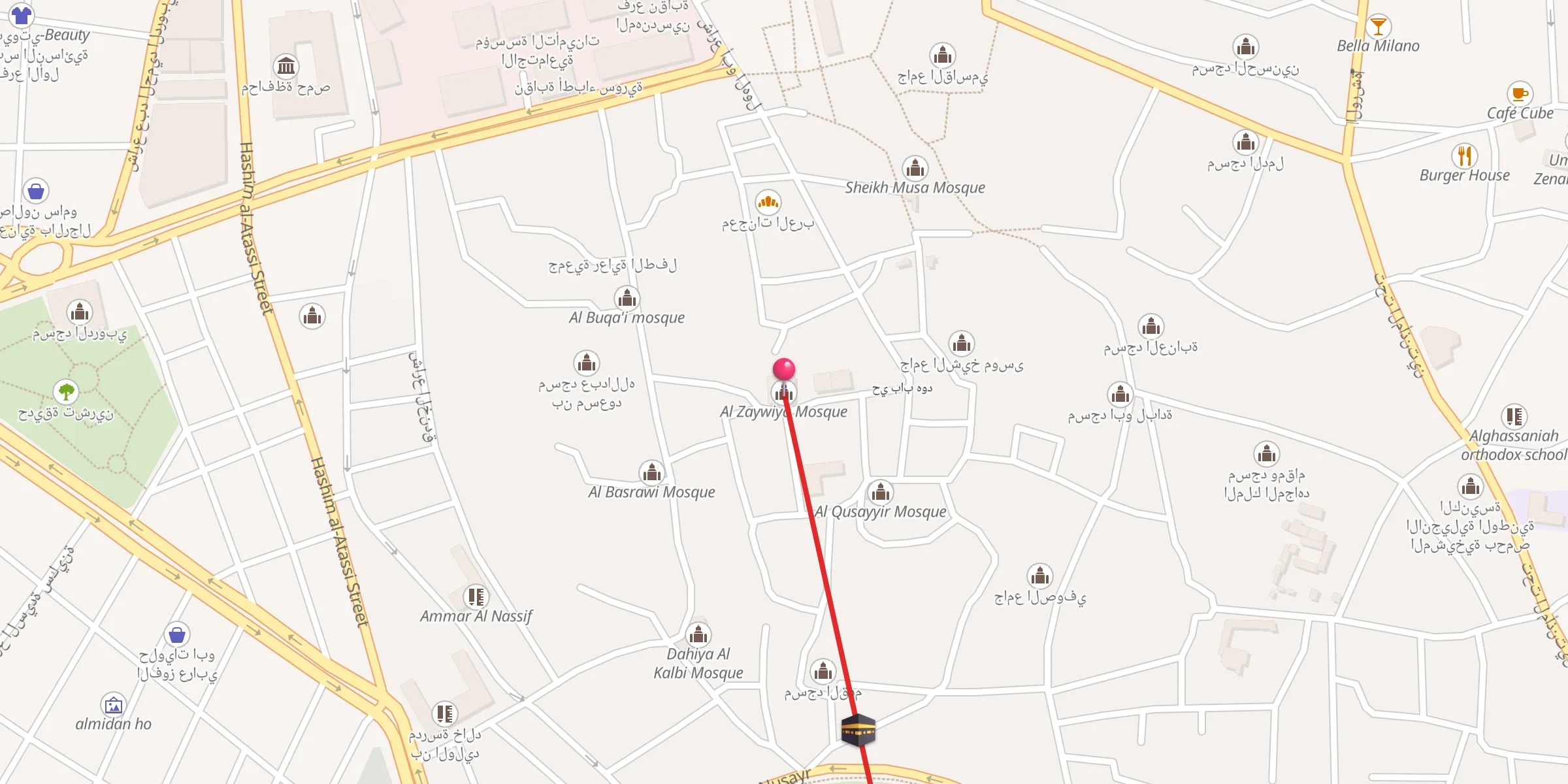 Carte de localisation : Al Zaywiya Mosque