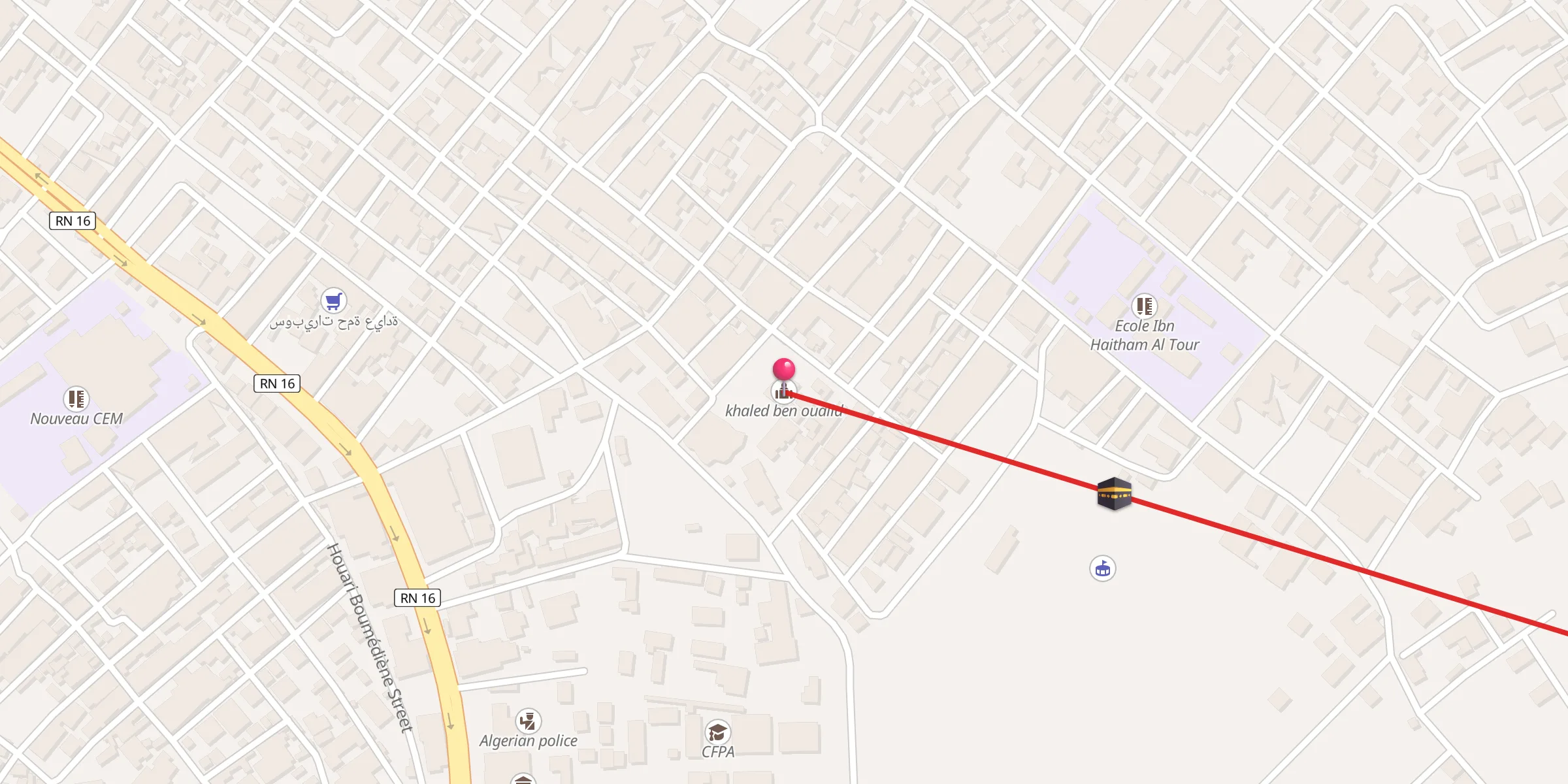 Carte de localisation : khaled ben oualid