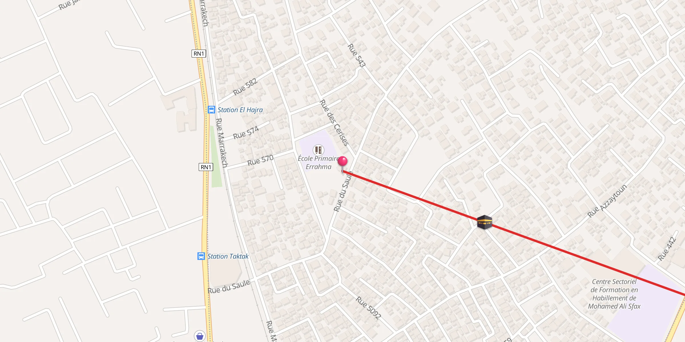 Carte de localisation : جامع البركة