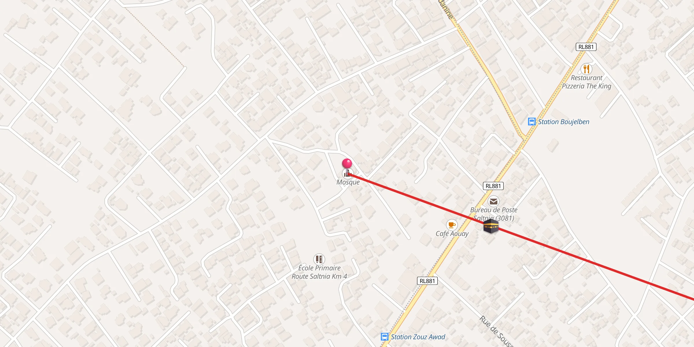 Carte de localisation : جامع التوبة