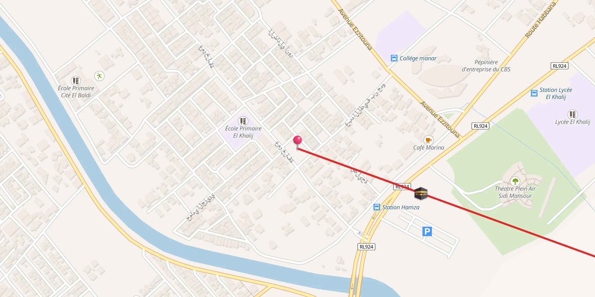 Carte de localisation : جامع الخليج