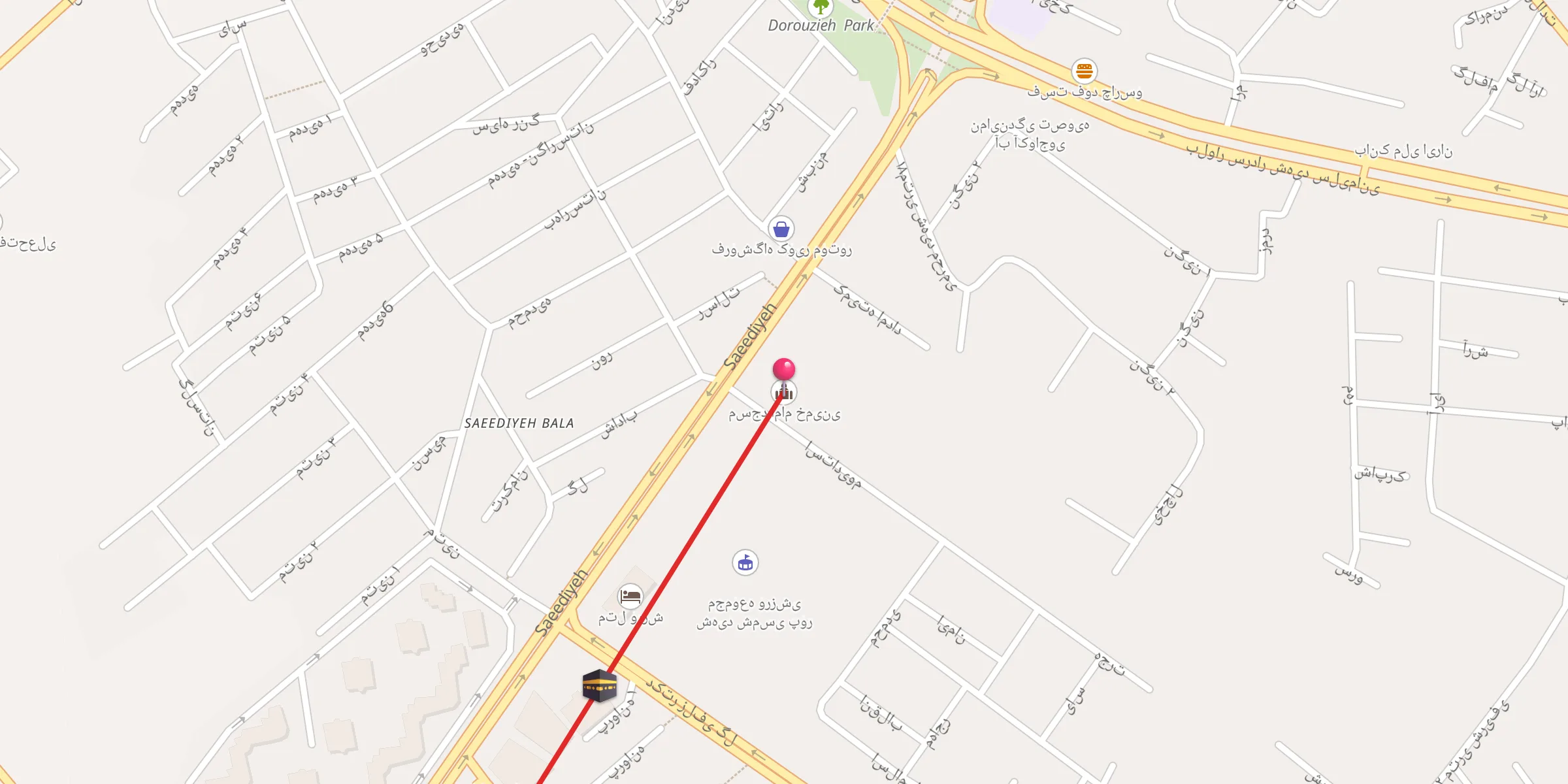 Carte de localisation : مسجد امام خمینی