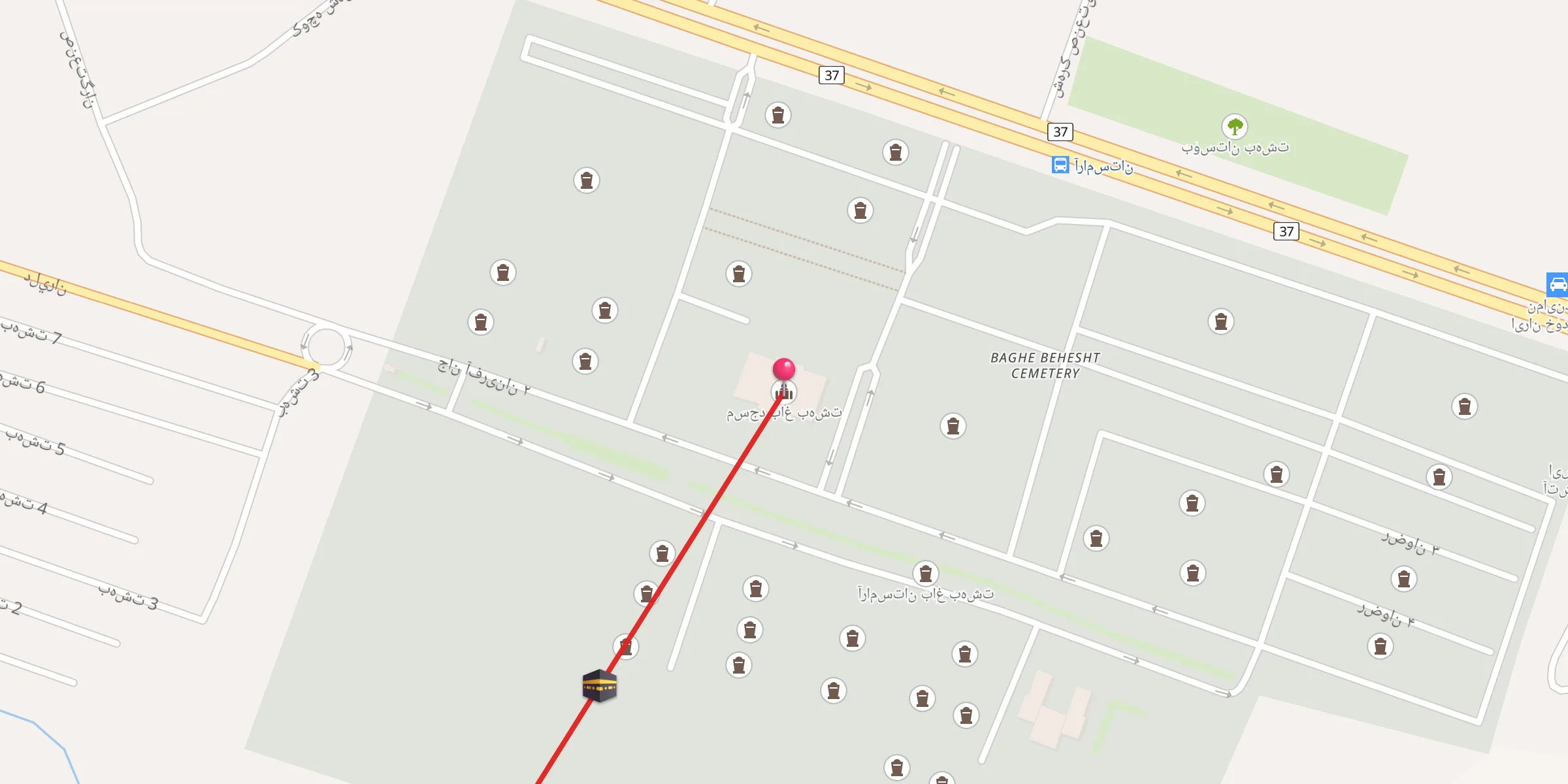 Carte de localisation : مسجد باغ بهشت