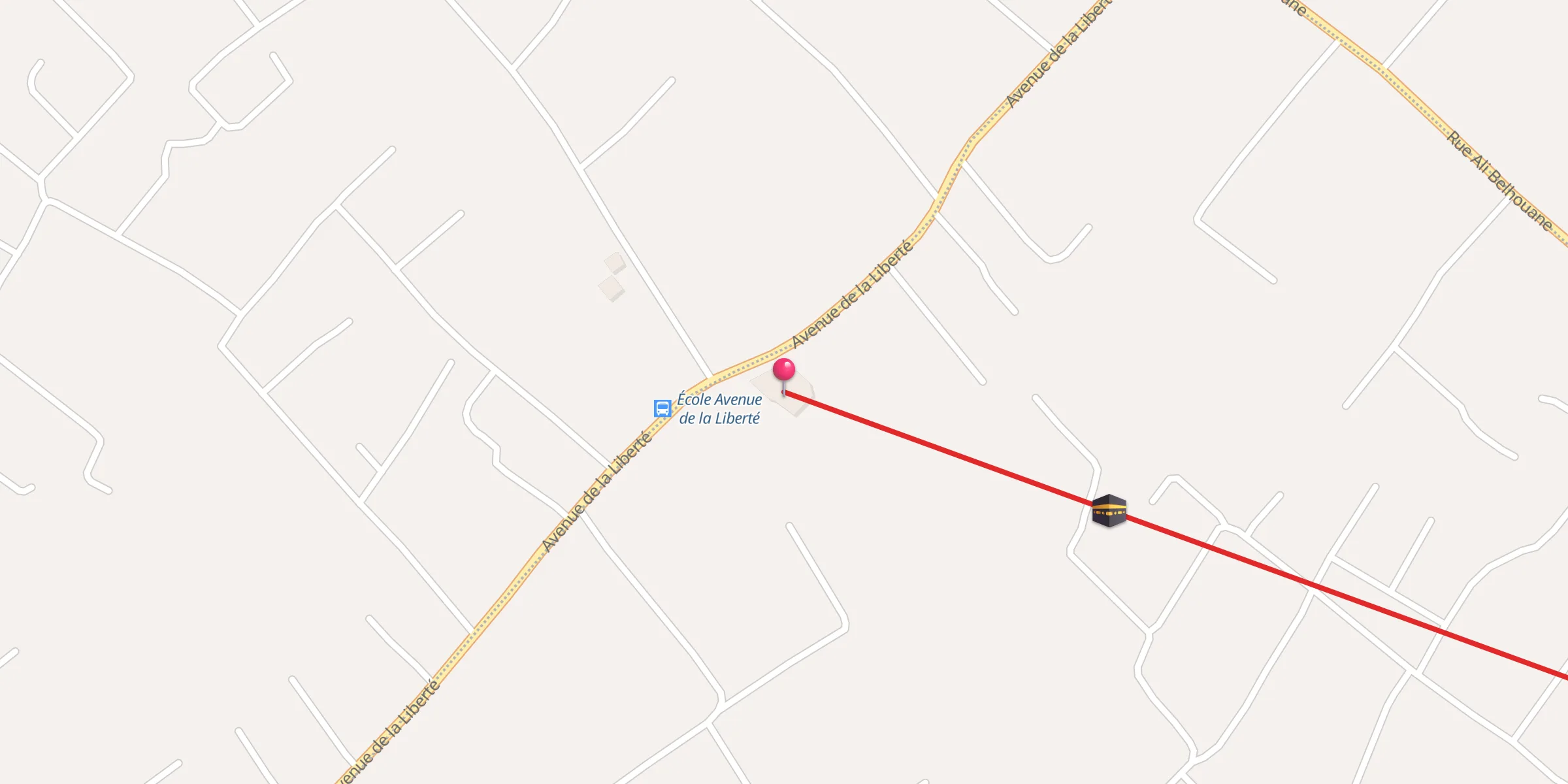 Carte de localisation : جامع الإستقامة
