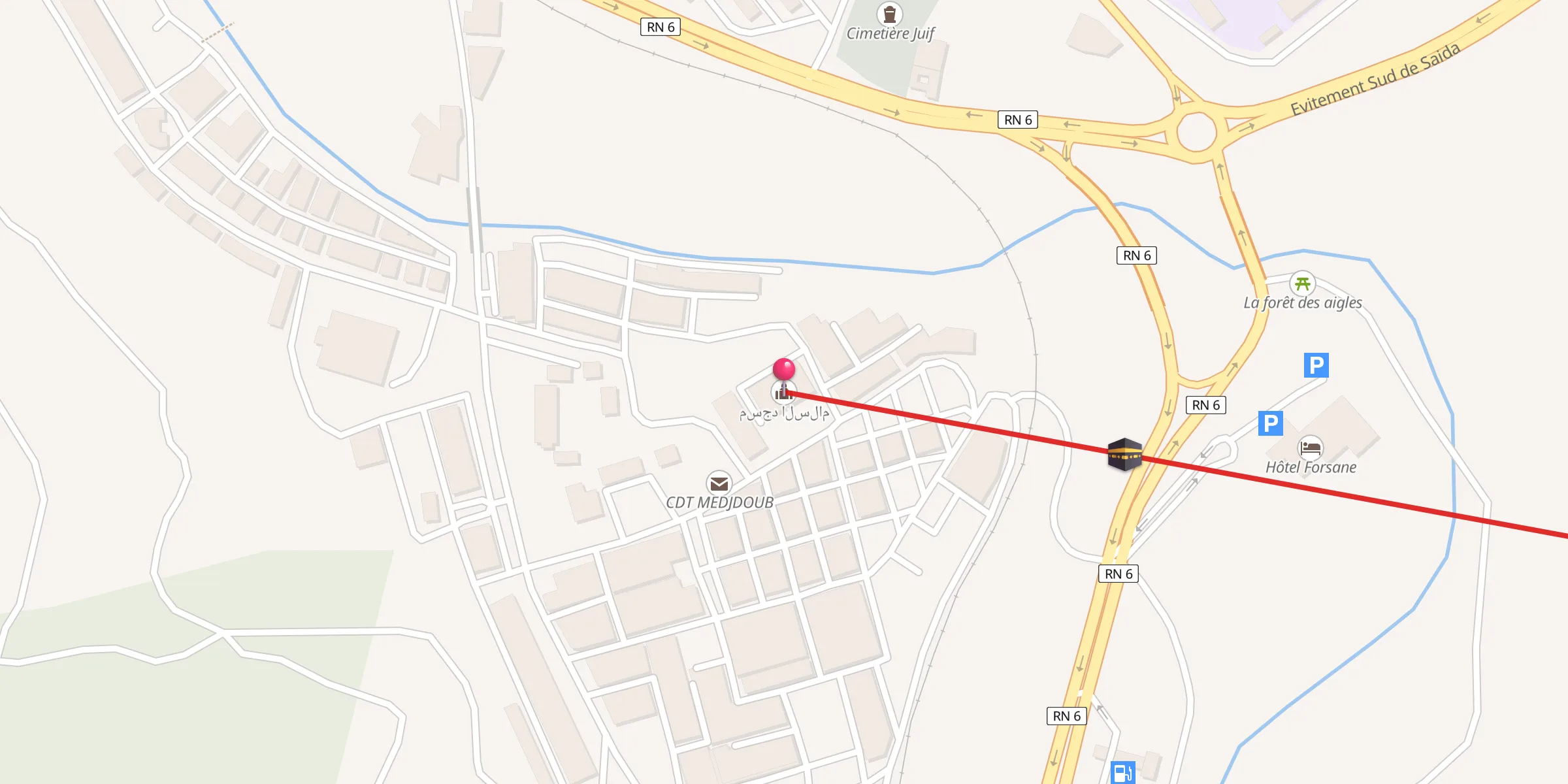 Carte de localisation : مسجد السلام