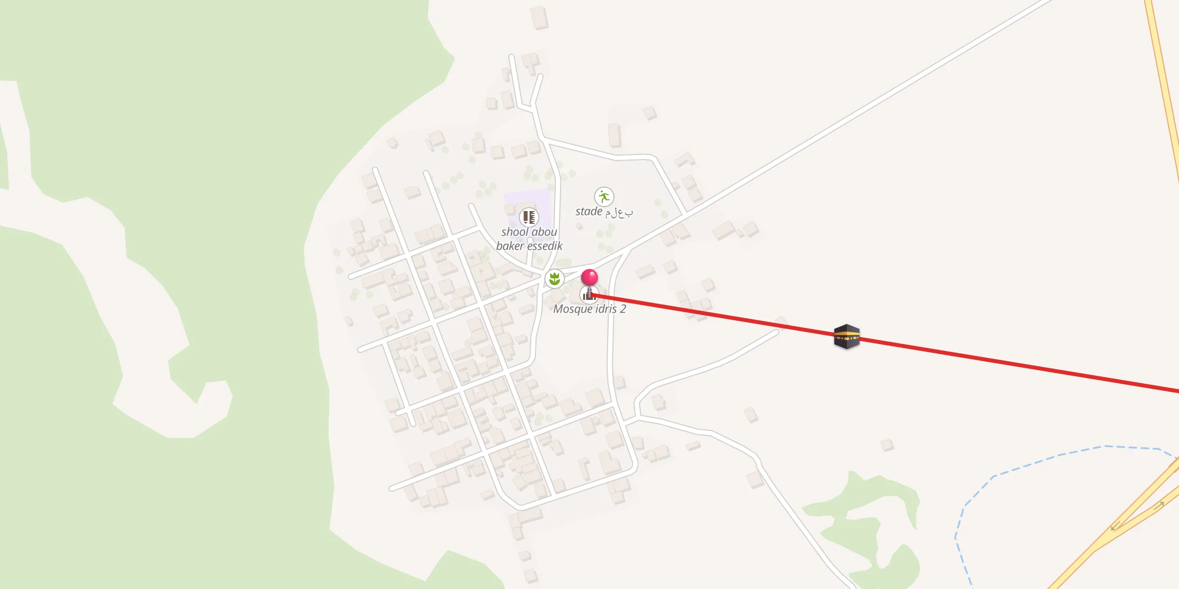 Carte de localisation : Mosque Idris 2 مسجد ادريس الثاني