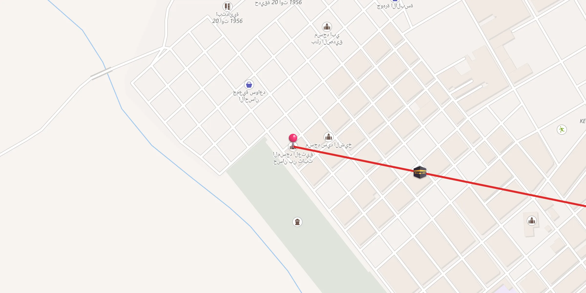 Carte de localisation : المسجد العتيق حسان بن ثابت