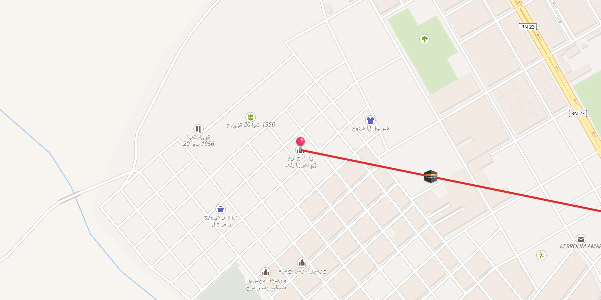 Carte de localisation : مسجد ابي بكر الصديق