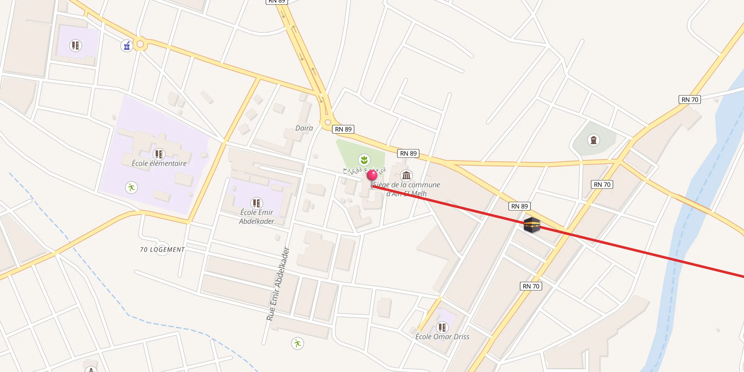 Carte de localisation : Mosquée Omar Ben Abdelaziz